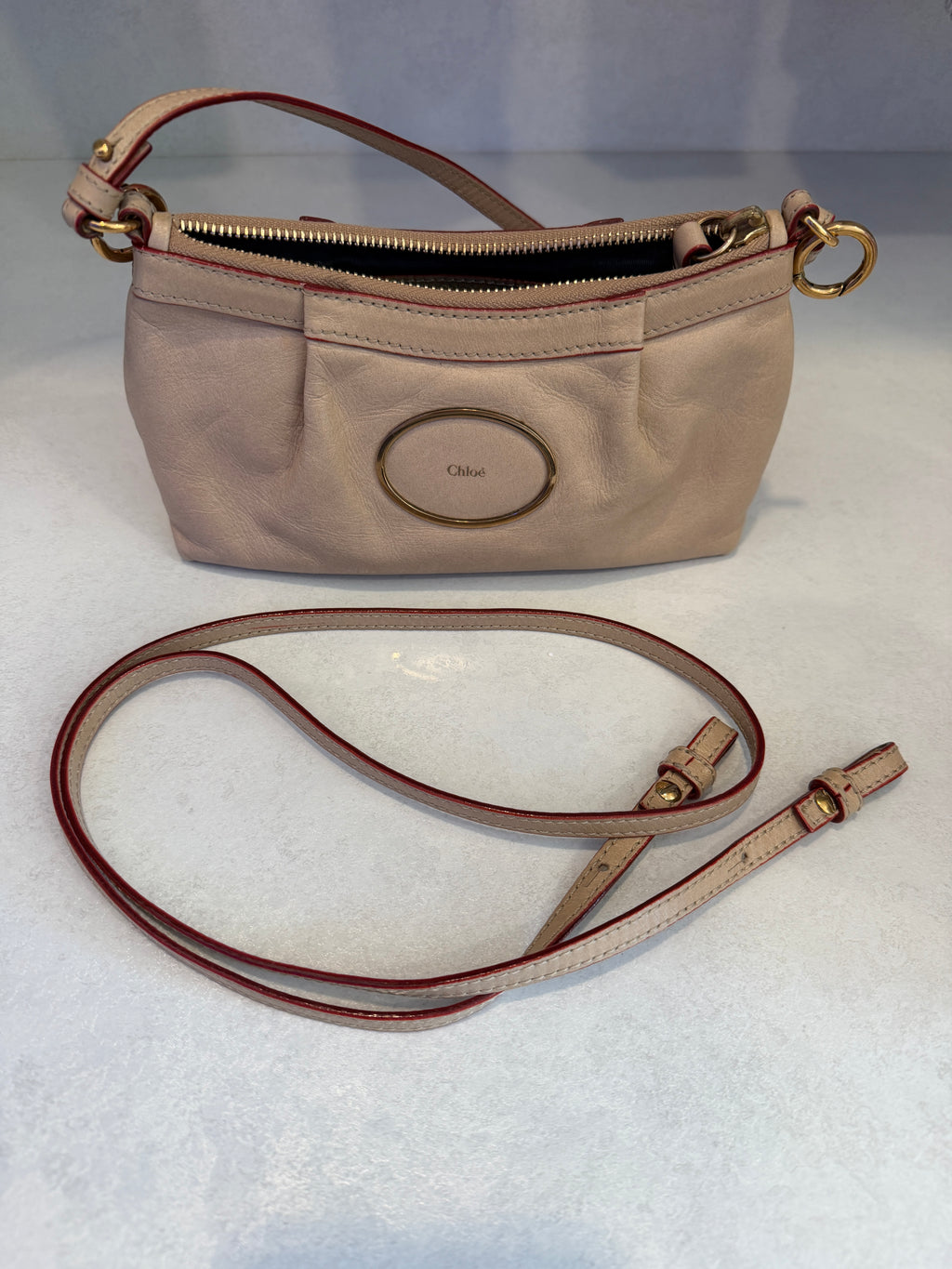 Chloé Beige Leather Shoulder Bag