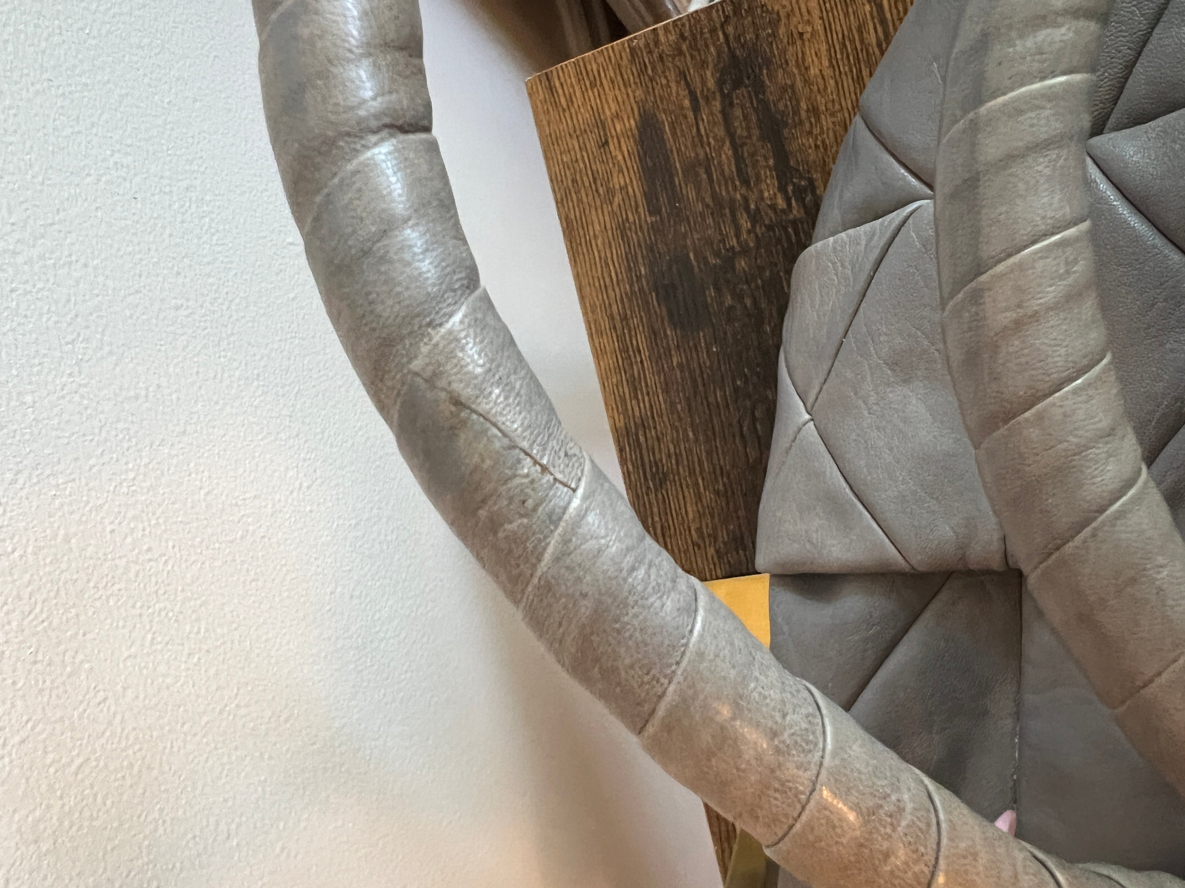 Miu Miu Grey Matelassé Leather Shoulder Bag