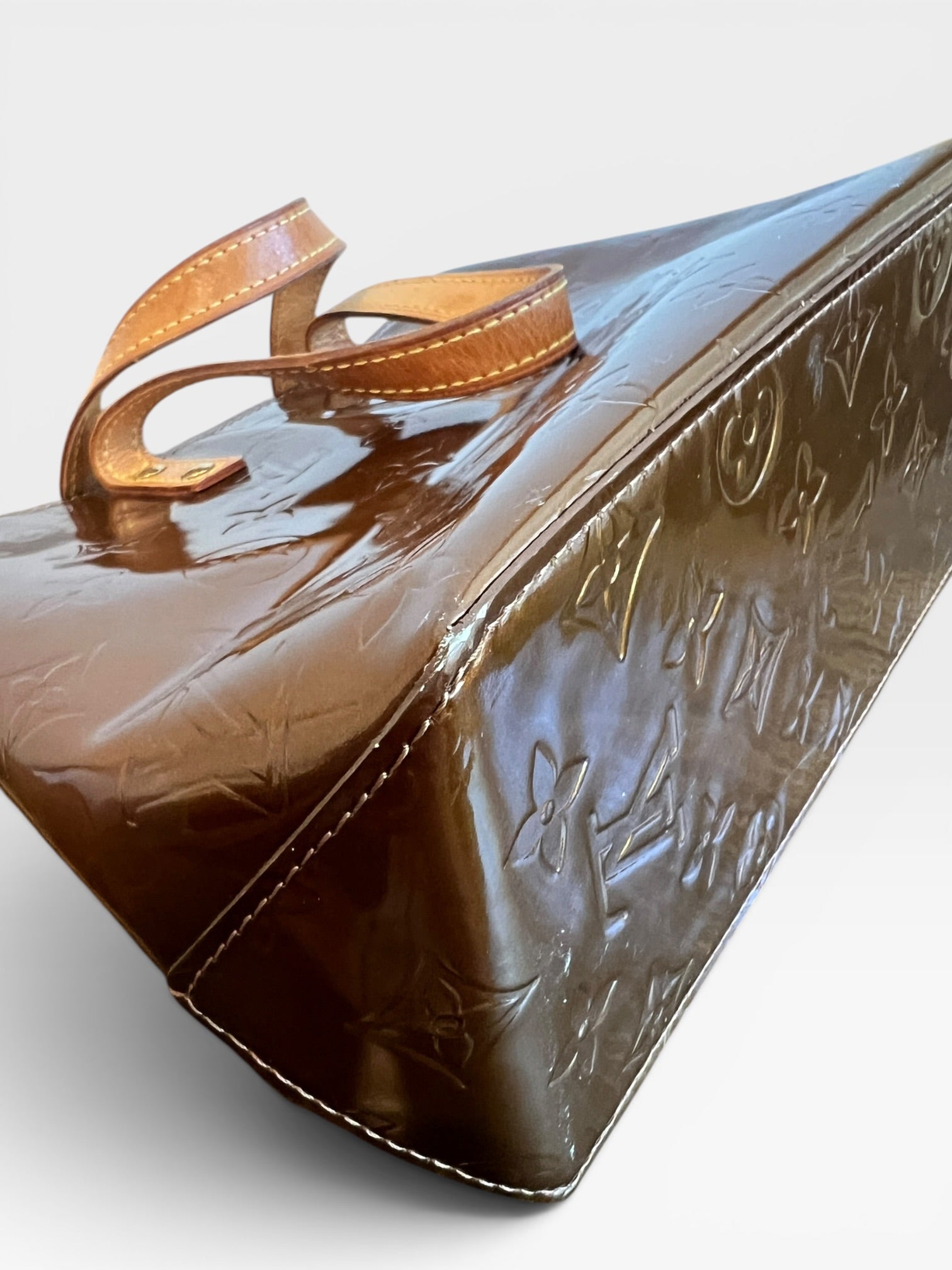 Louis Vuitton Vernis Reade PM Tote | Bronze Brown Patent Leather
