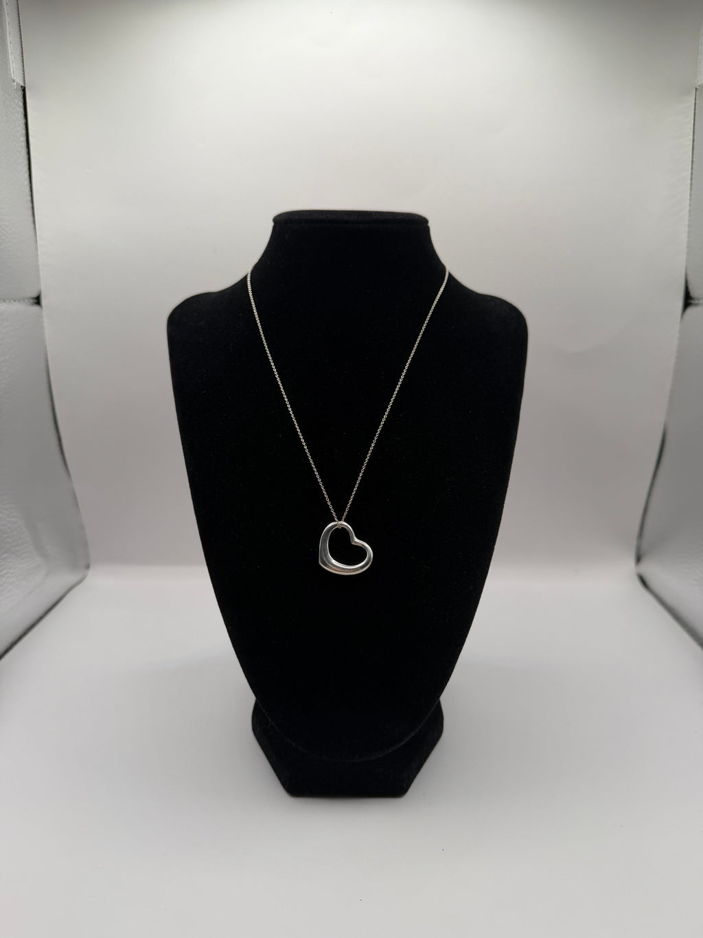 Tiffany & Co. Elsa Peretti Open Heart Pendant Necklace