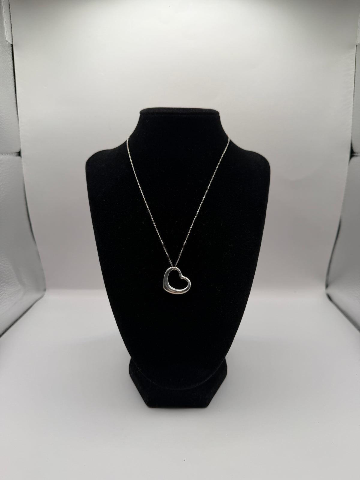 Tiffany & Co. Elsa Peretti Open Heart Pendant Necklace