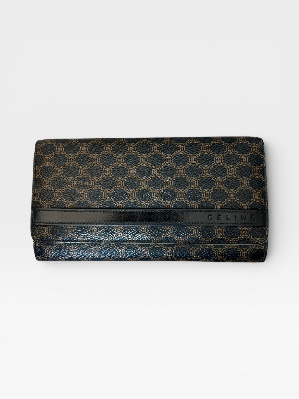 Celine Macadam Canvas Continental Wallet – Black