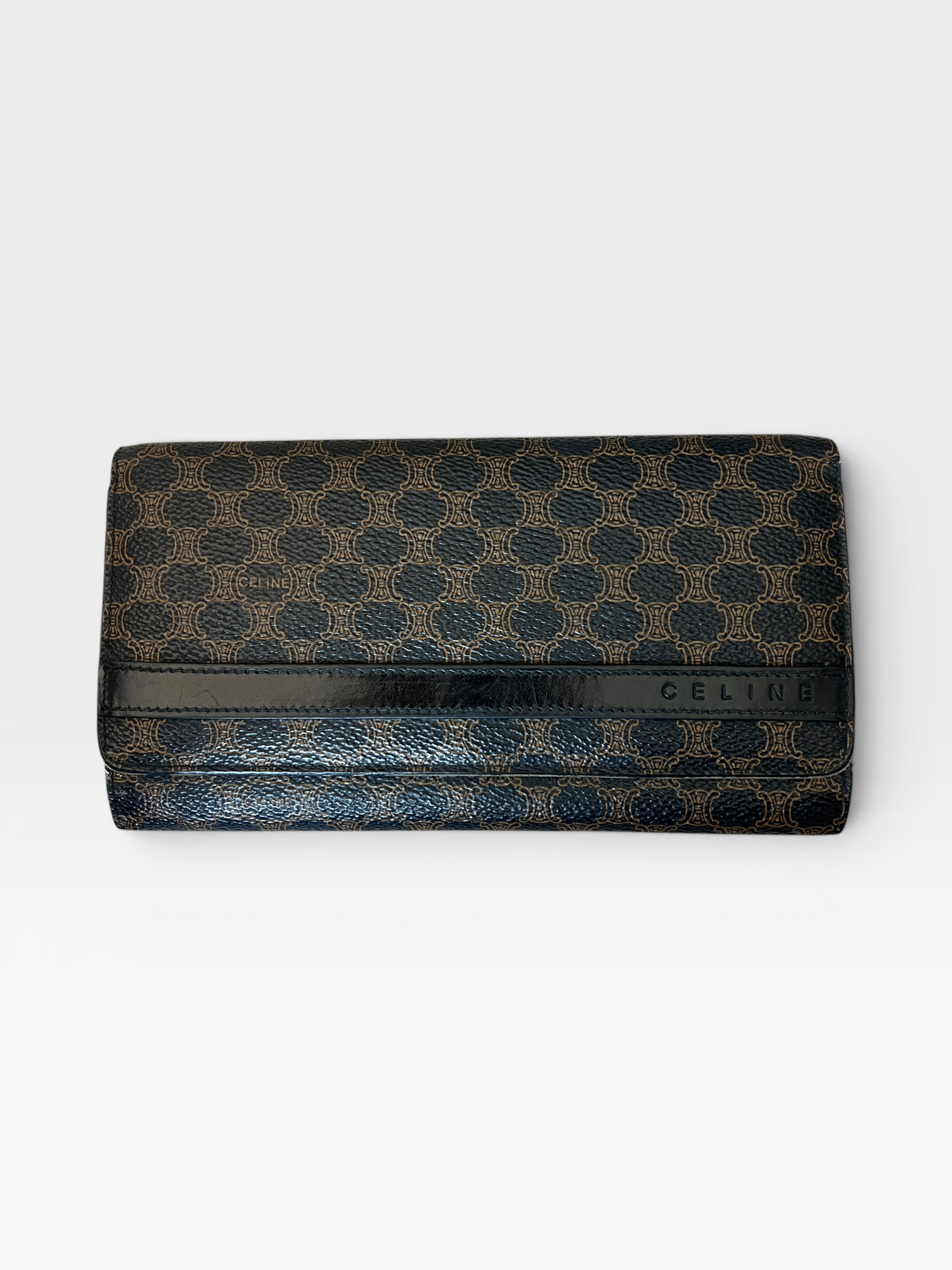 Celine Macadam Canvas Continental Wallet – Black