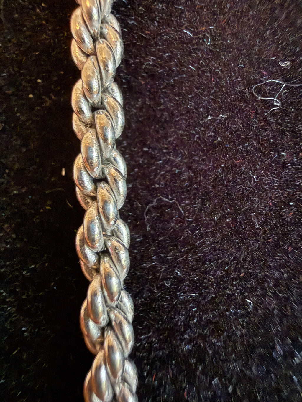Vintage Yves Saint Laurent Silver rope chain Necklace