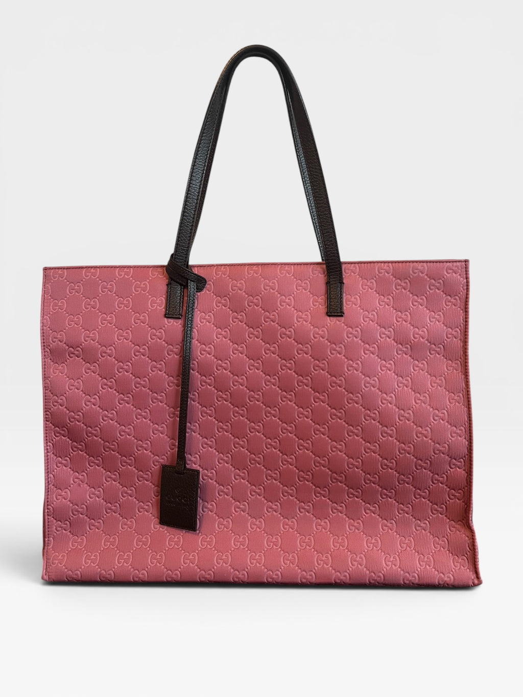 Gucci Pink Guccissima GG Monogram Shopper Tote