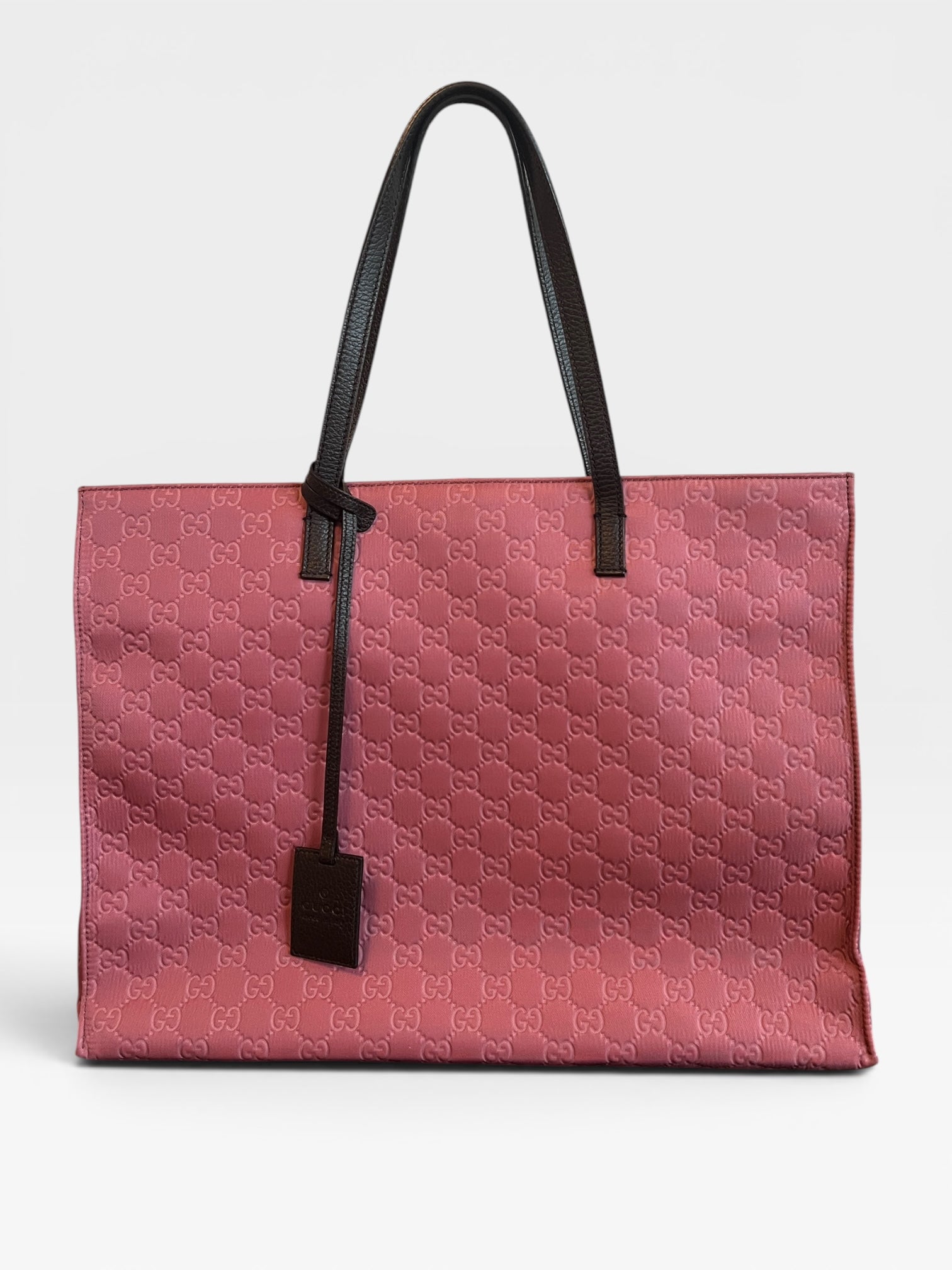 Gucci Pink Guccissima GG Monogram Shopper Tote