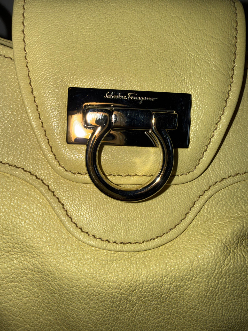 Salvatore Ferragamo Gancini Leather Shoulder Bag