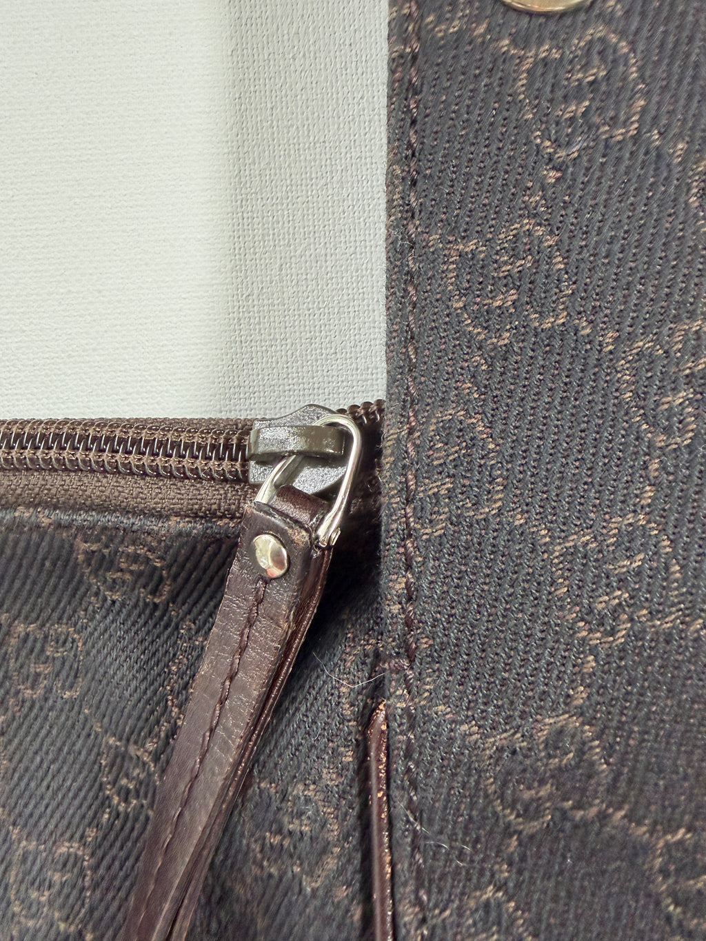 Gucci Monogram Hobo Canvas Shoulder Bag