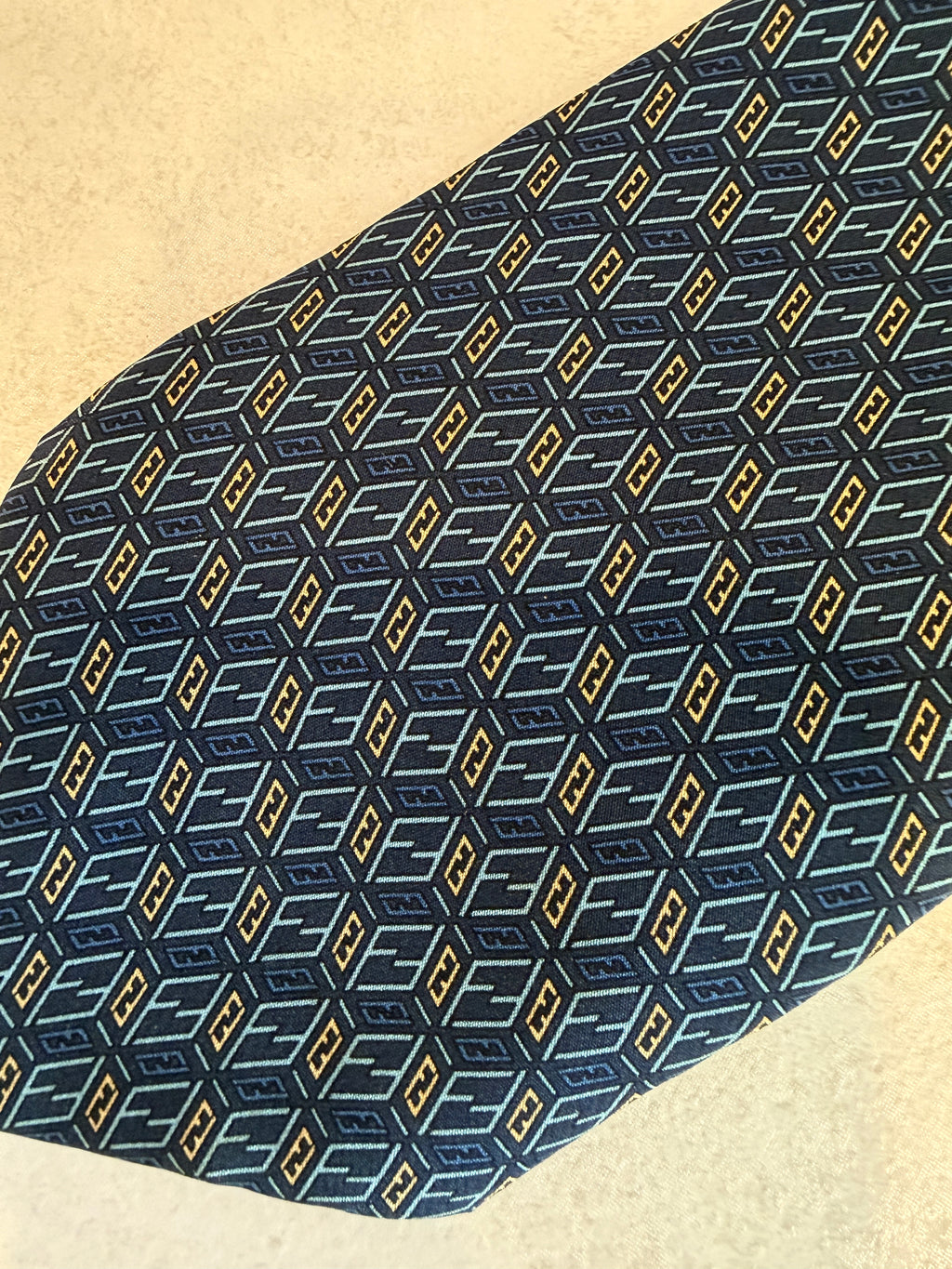 Fendi Blue Tie with Box