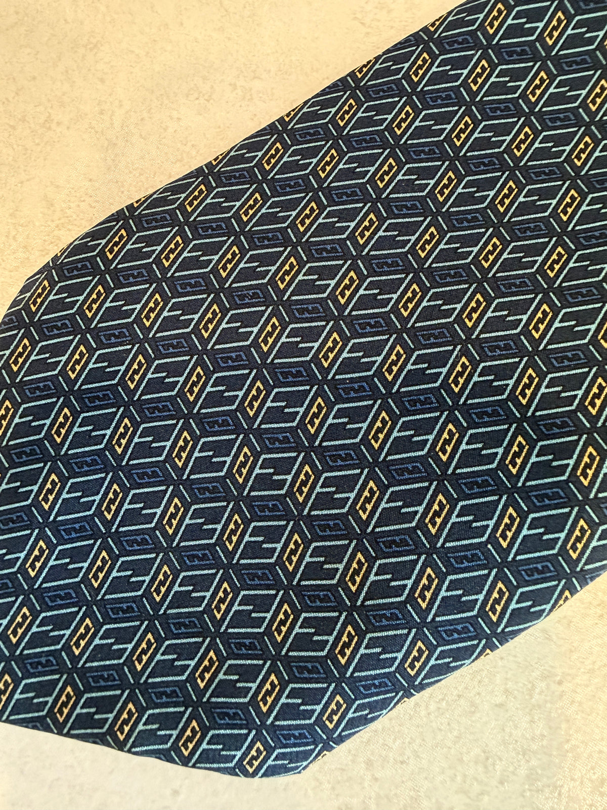 Fendi Blue Tie with Box