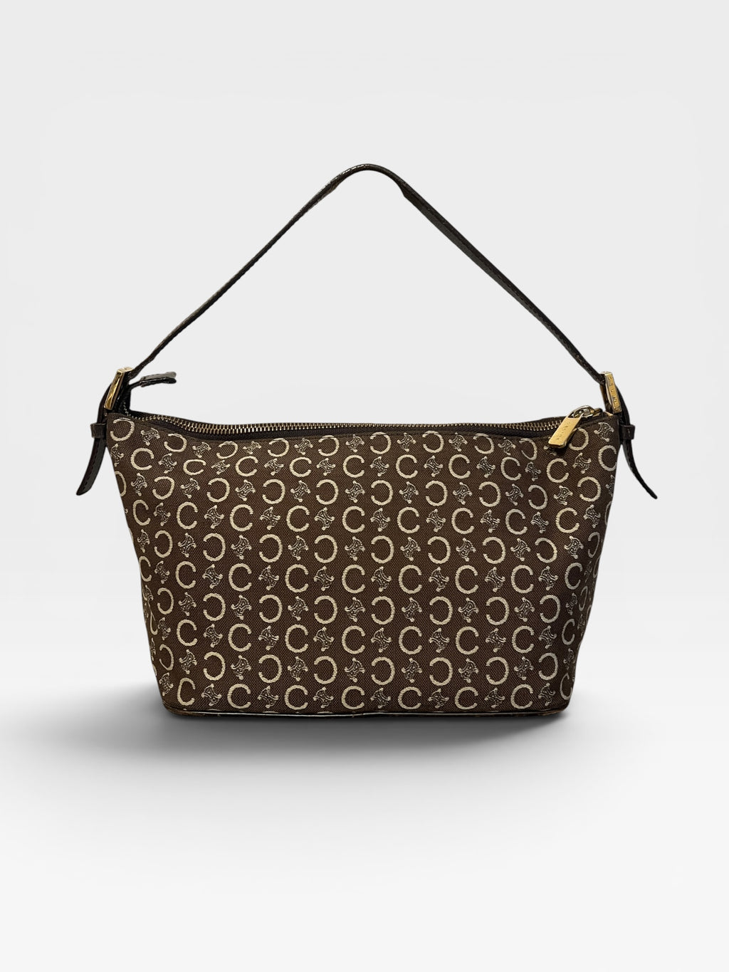 Celine Brown Macadam Canvas Pochette