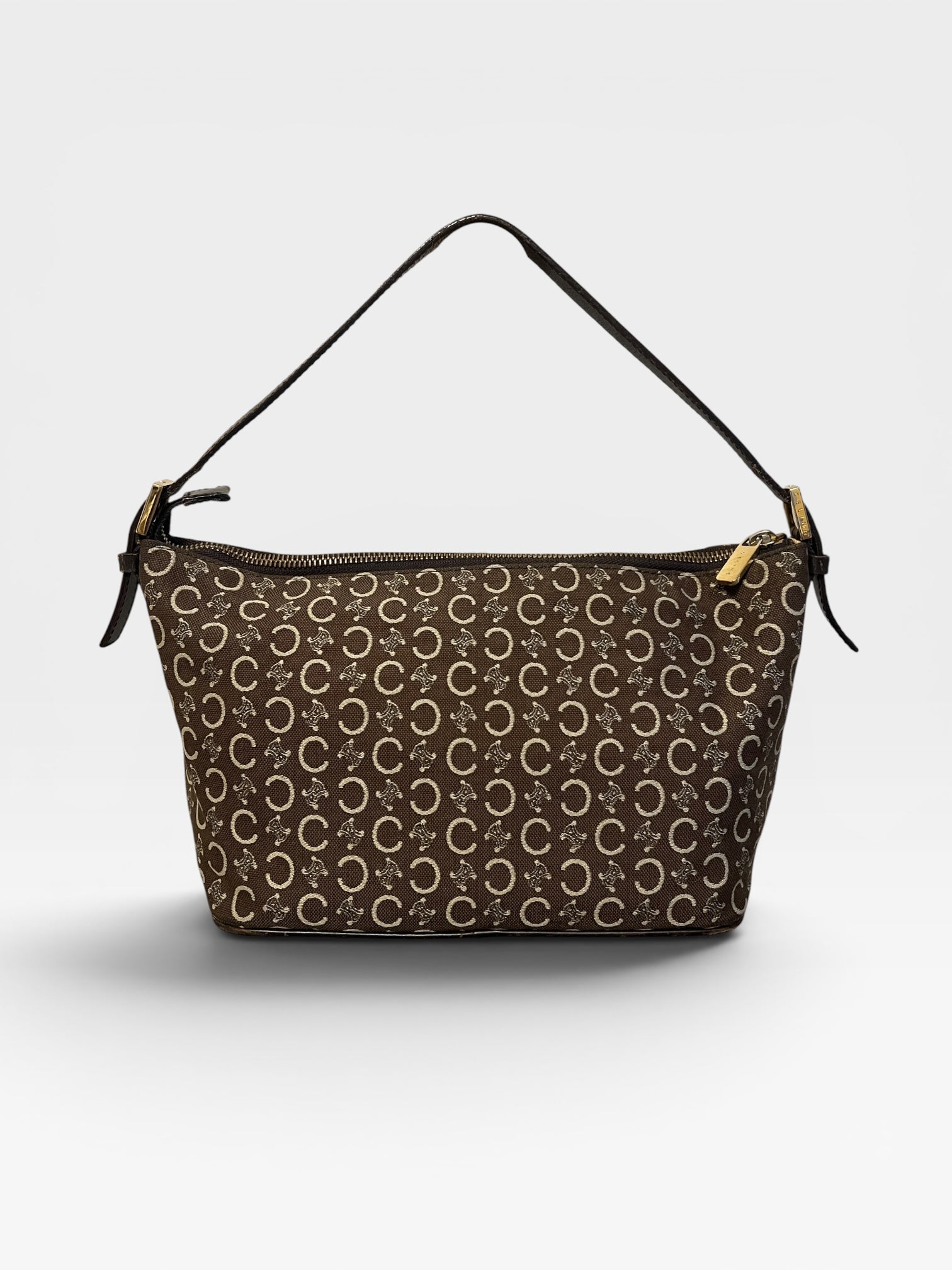 Celine Brown Macadam Canvas Pochette