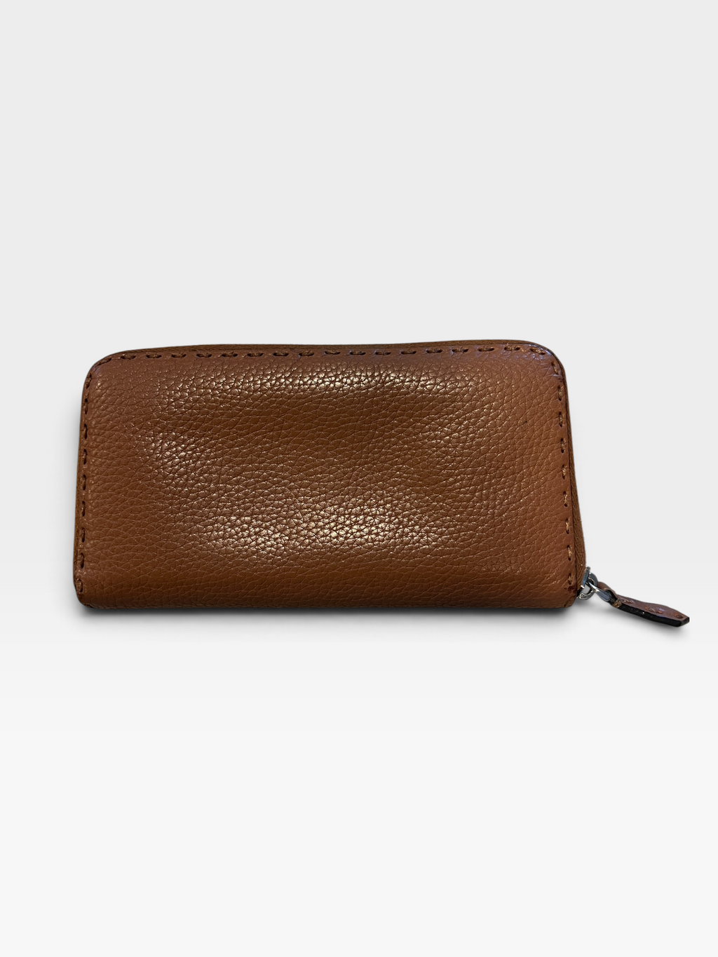 Fendi Selleria Leather Zip Around Wallet