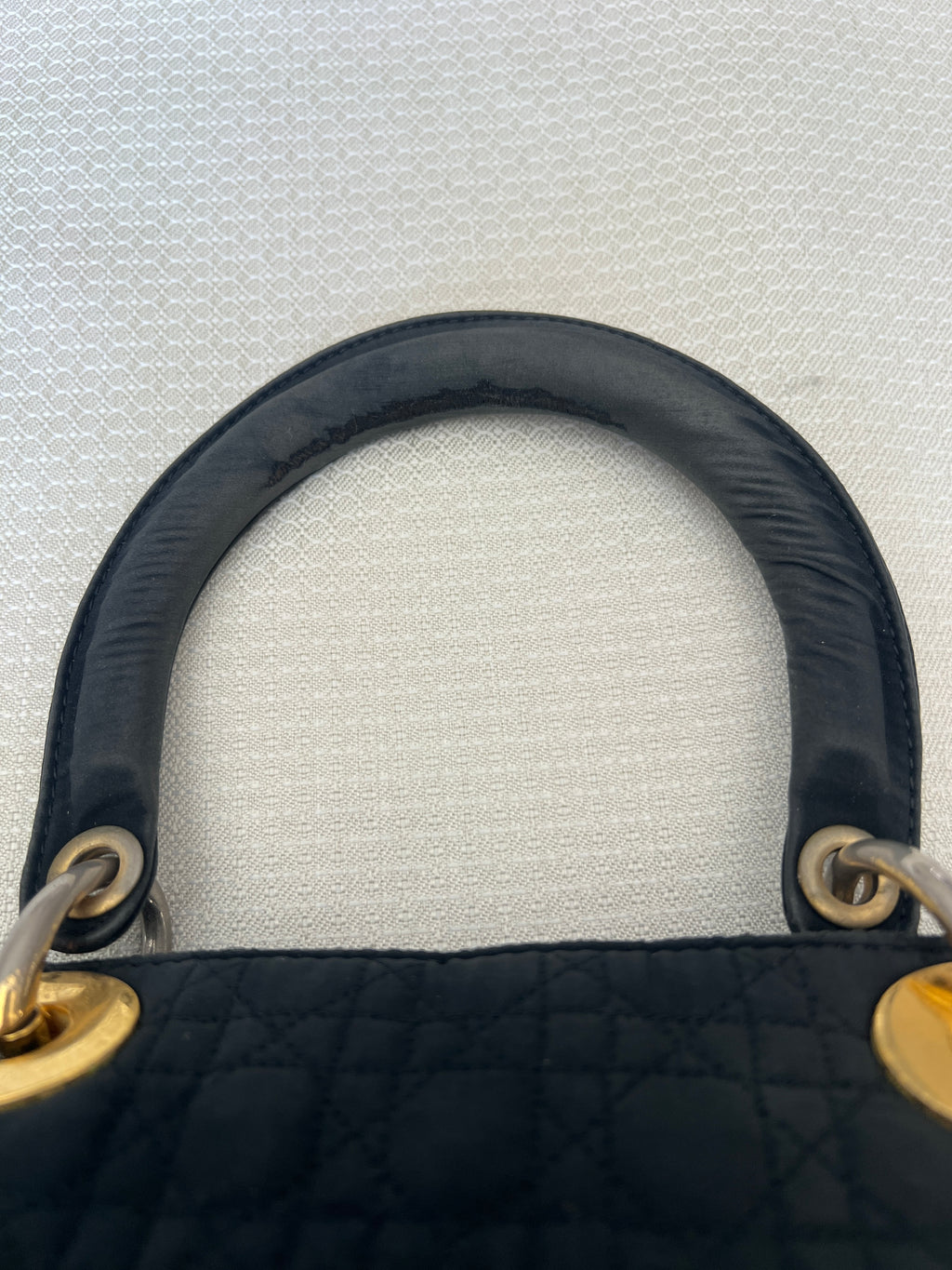 Christian Dior Canage Hand Bag Nylon Black