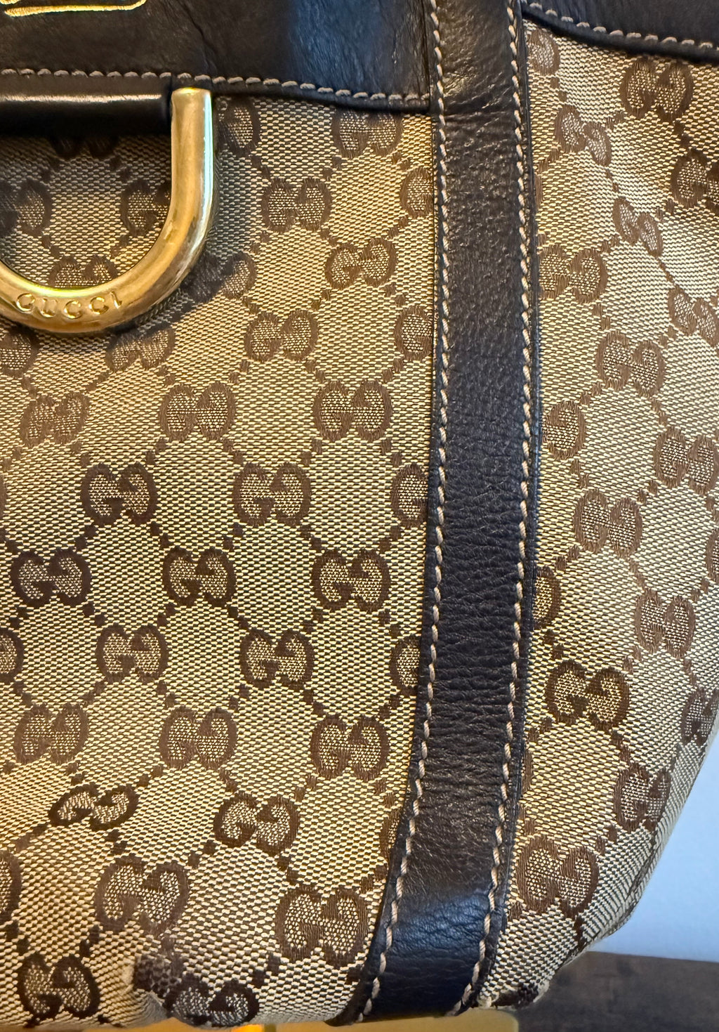 Gucci Abbey D-Ring Tote in Classic GG Monogram Canvas