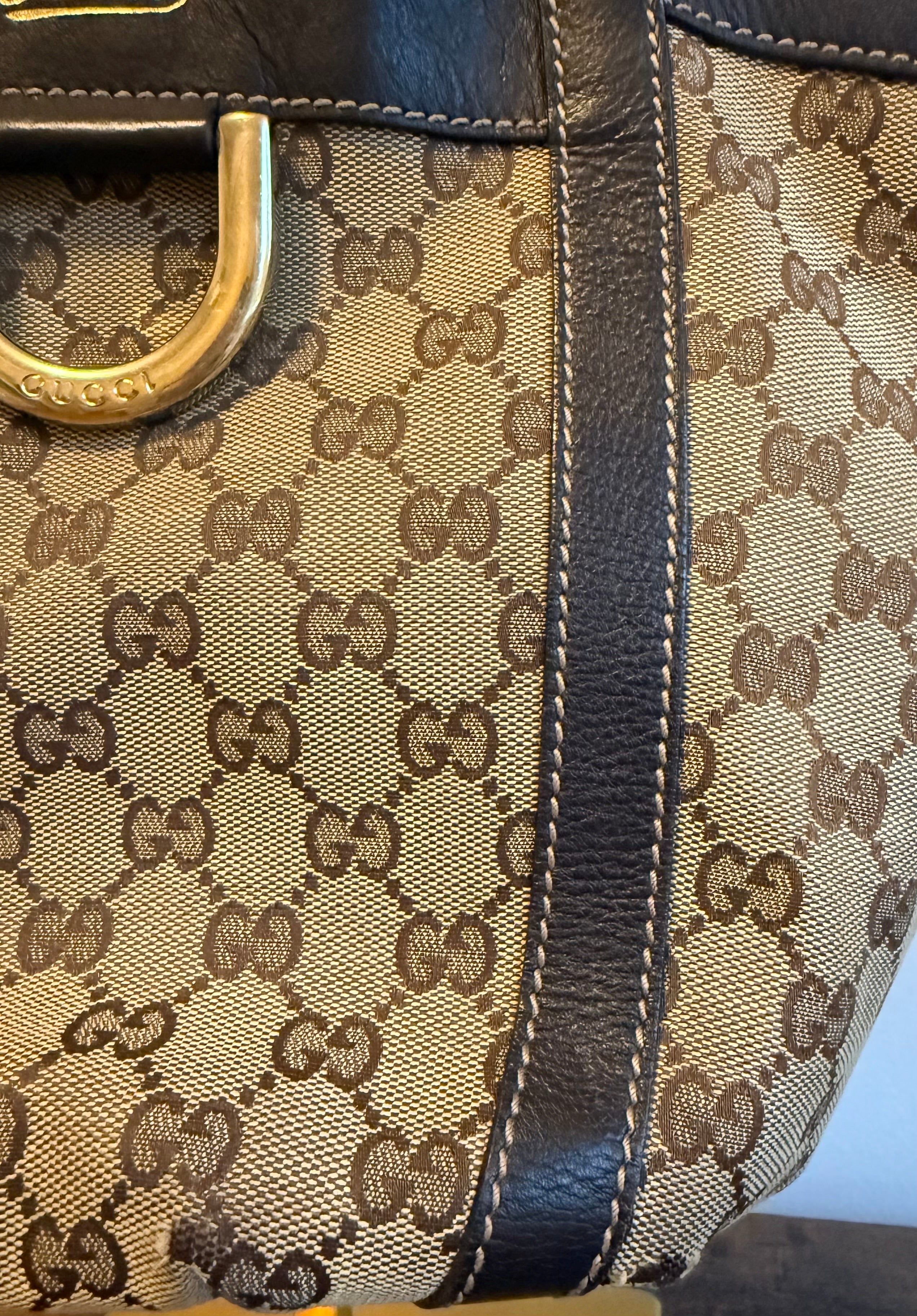 Gucci Abbey D-Ring Tote in Classic GG Monogram Canvas