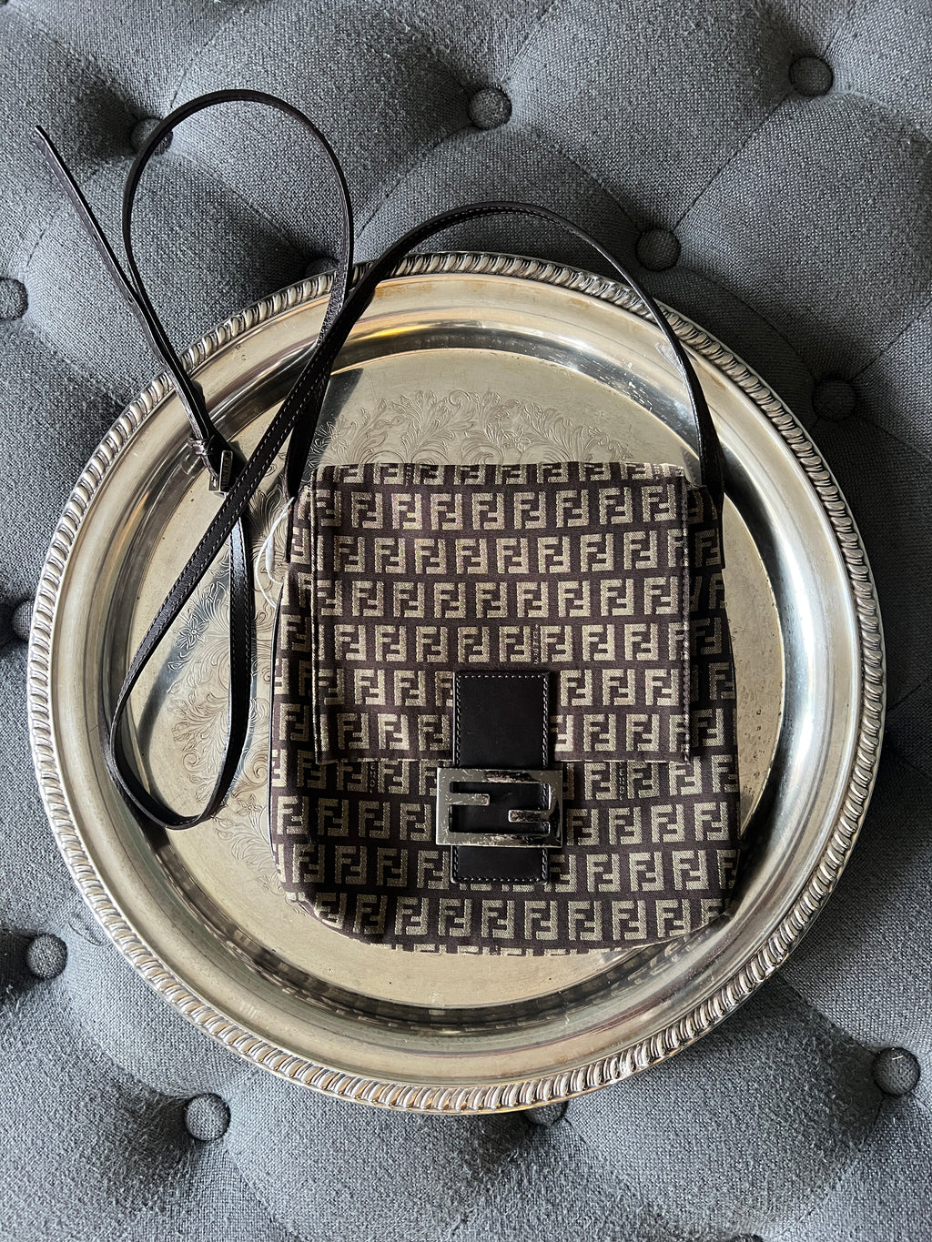 Fendi Zucca Canvas Flap Crossbody