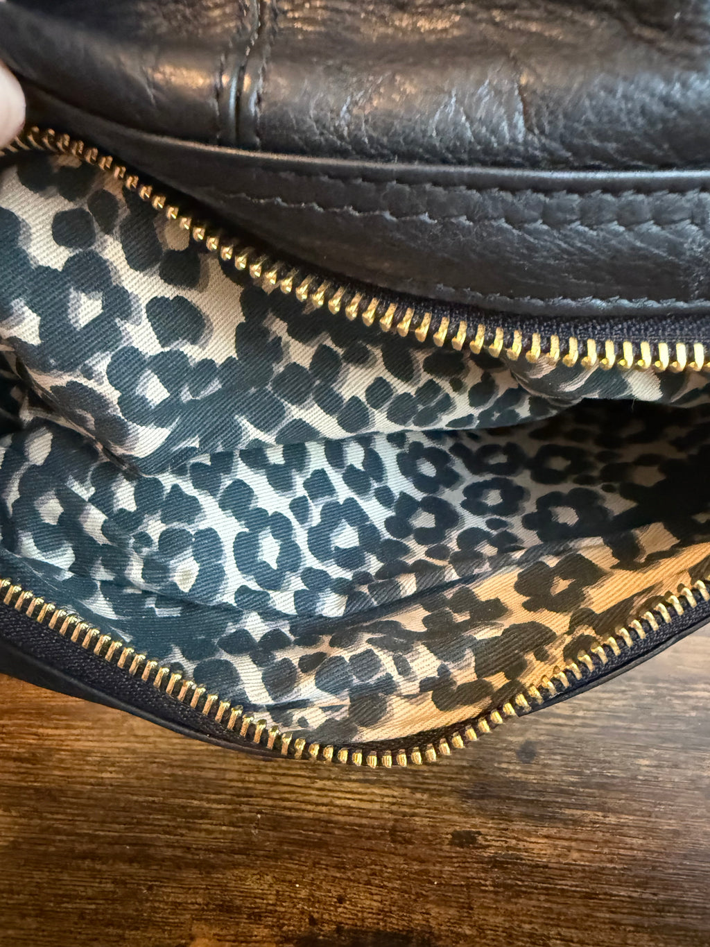 See by Chloé black pebbled leather Bucket/Satchel bag