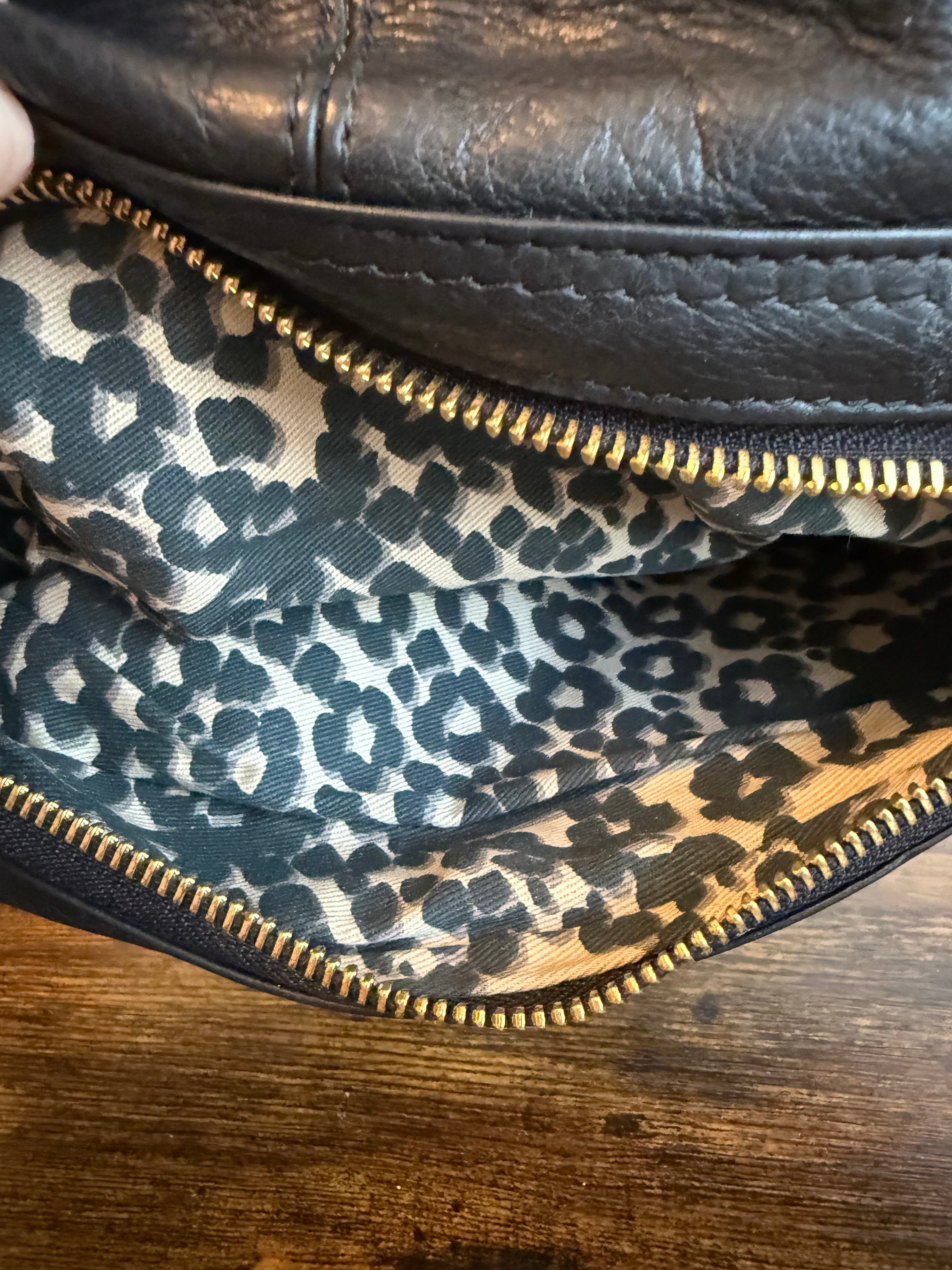 See by Chloé black pebbled leather Bucket/Satchel bag