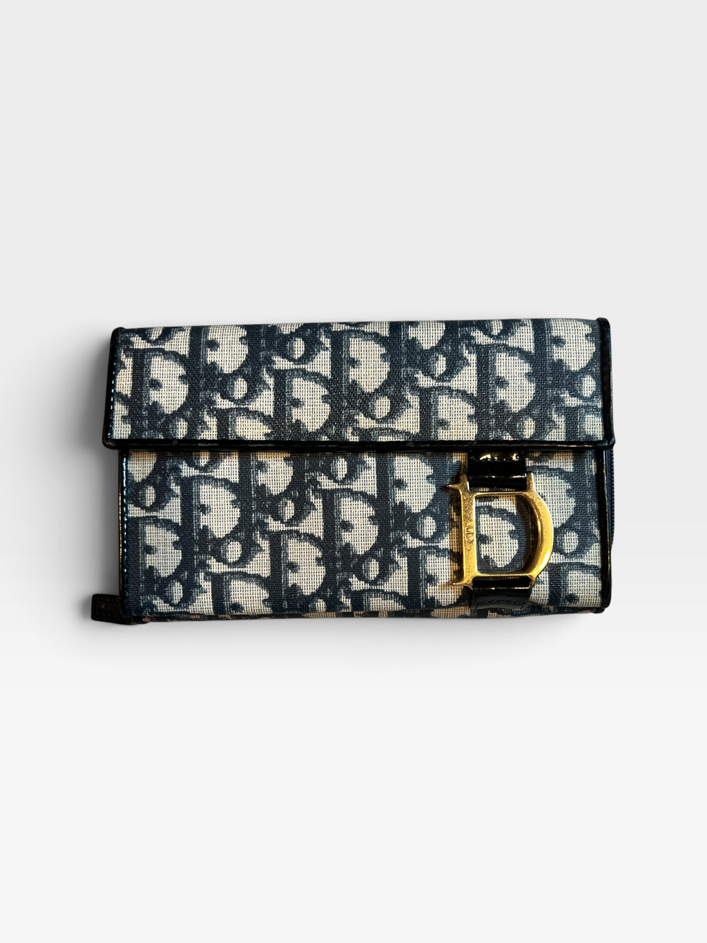 Christian Dior Trotter Saddle Long Wallet – Navy