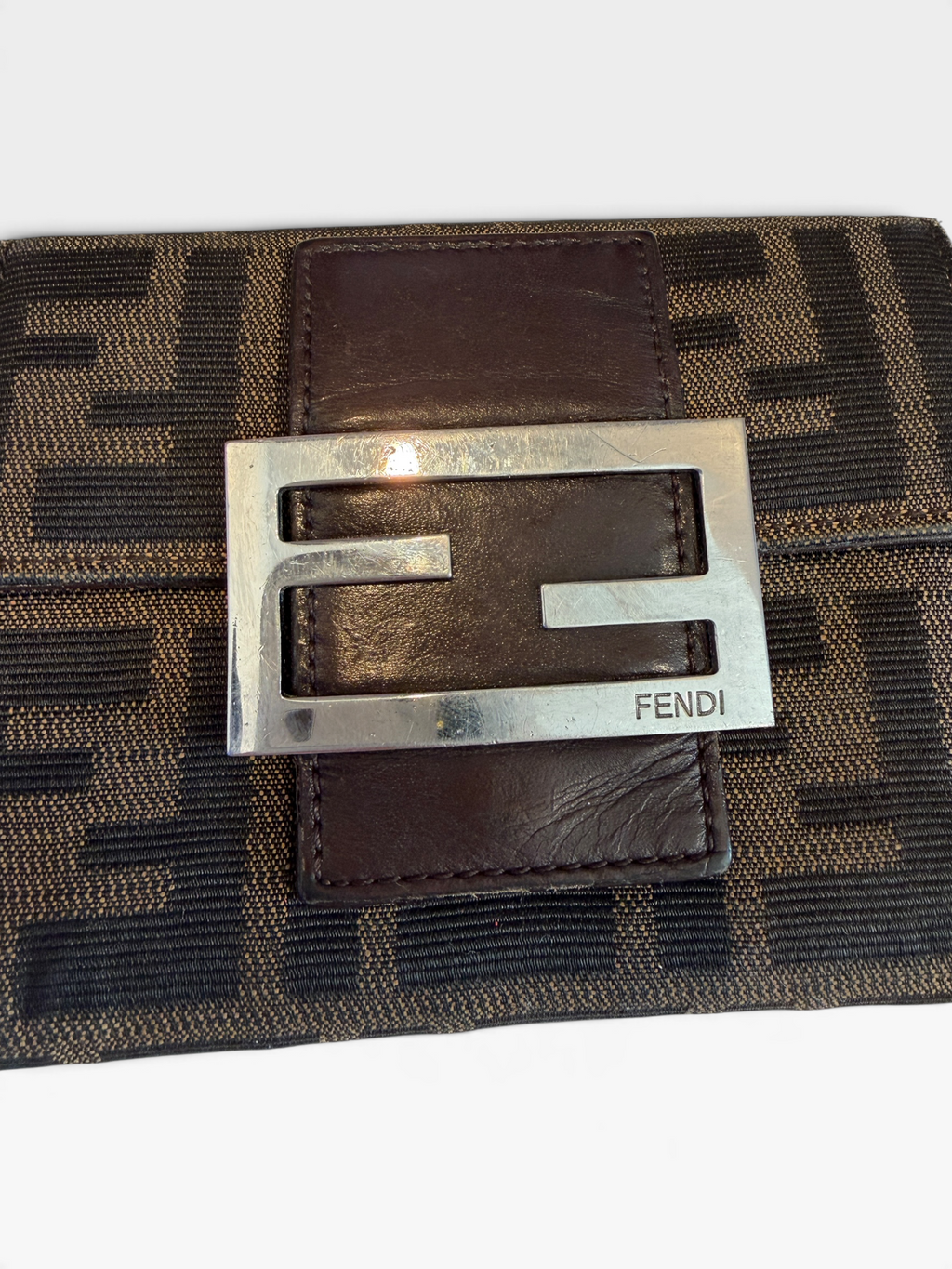 Fendi Brown Zucca Wallet with Box