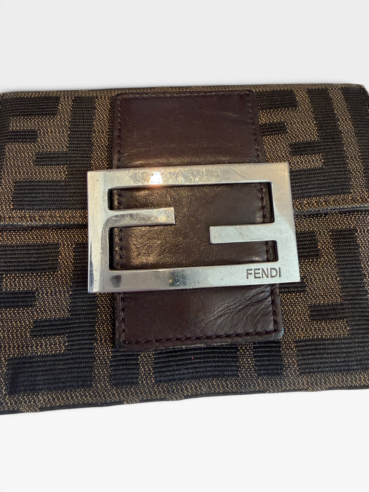 Fendi Brown Zucca Wallet with Box