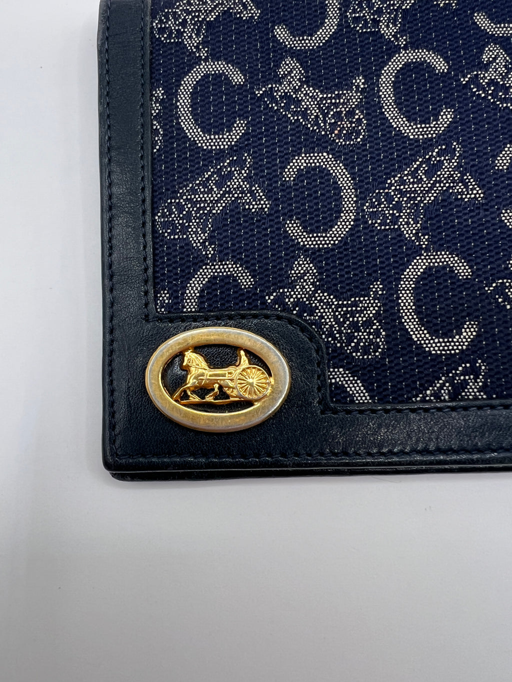 Céline Macadam Denim Horse Carriage Long Wallet
