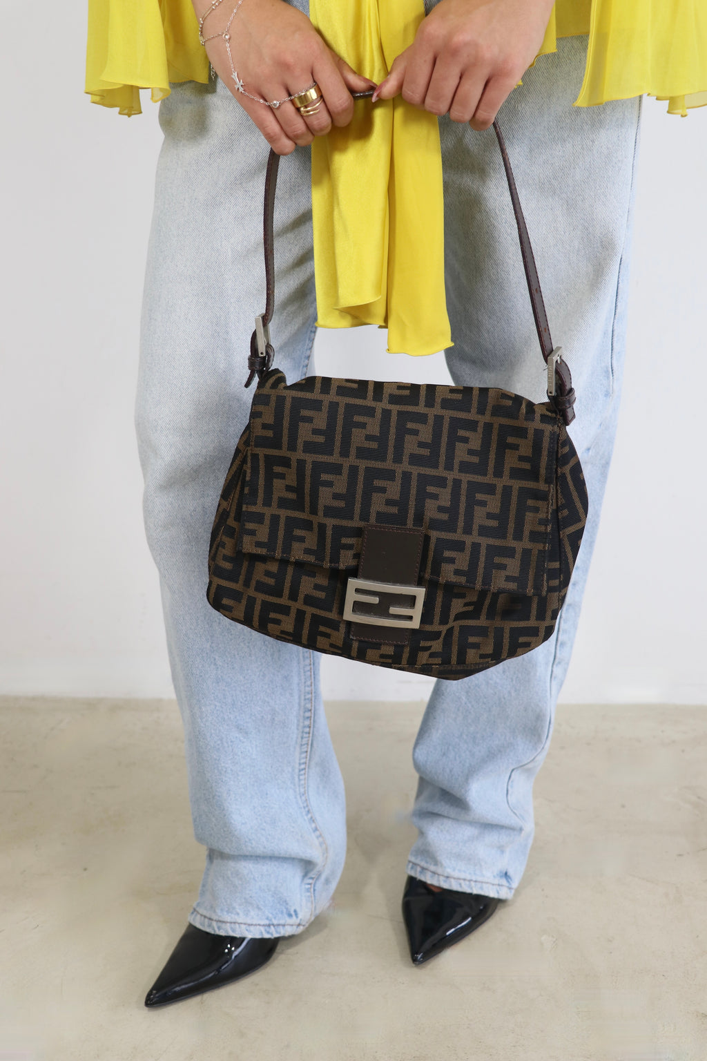 Fendi Brown Zucca Mama Baugette