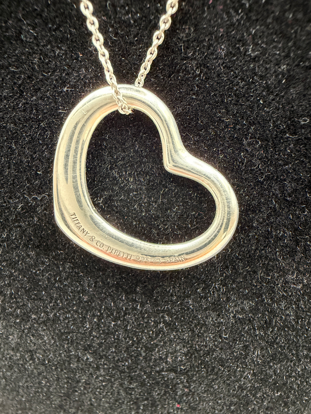 Tiffany & Co. Elsa Peretti Open Heart Pendant Necklace