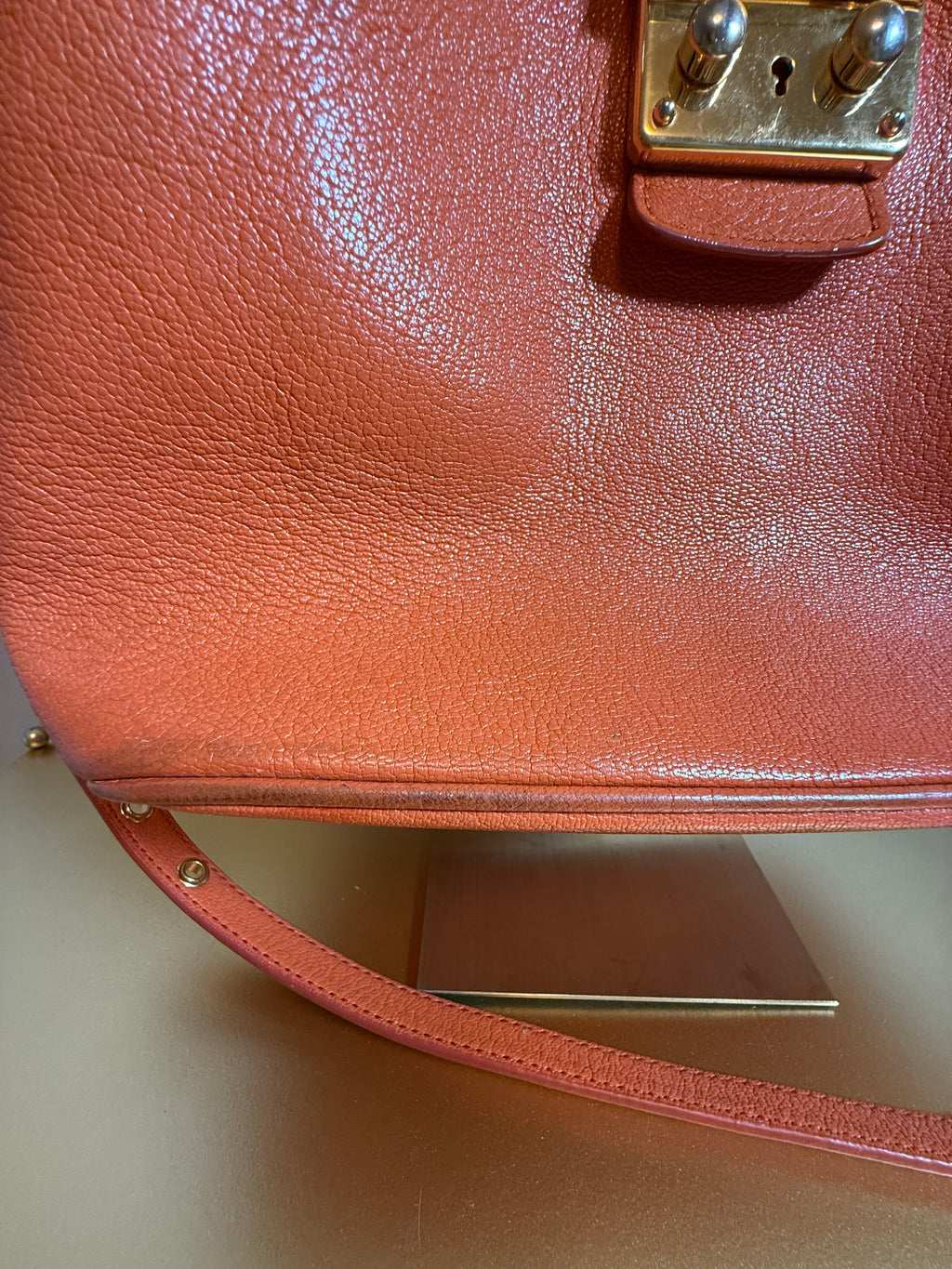 Miu Miu Madras Push-Lock Tote