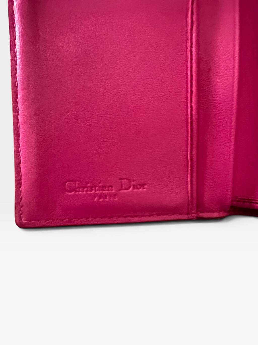 Christian Dior Cannage Lambskin Compact Wallet