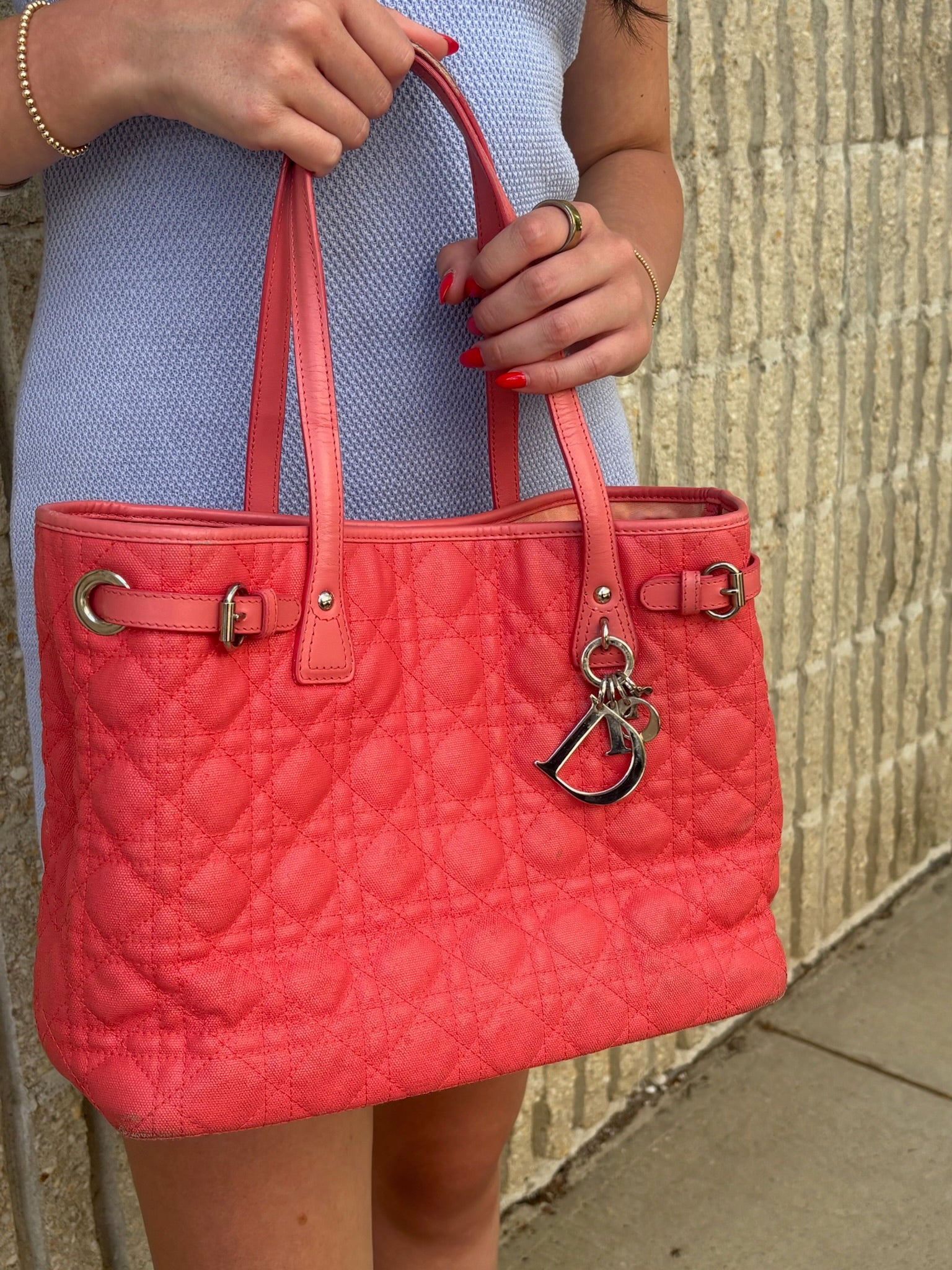Christian Dior Paris Panarea Cannage Lady Tote Bag