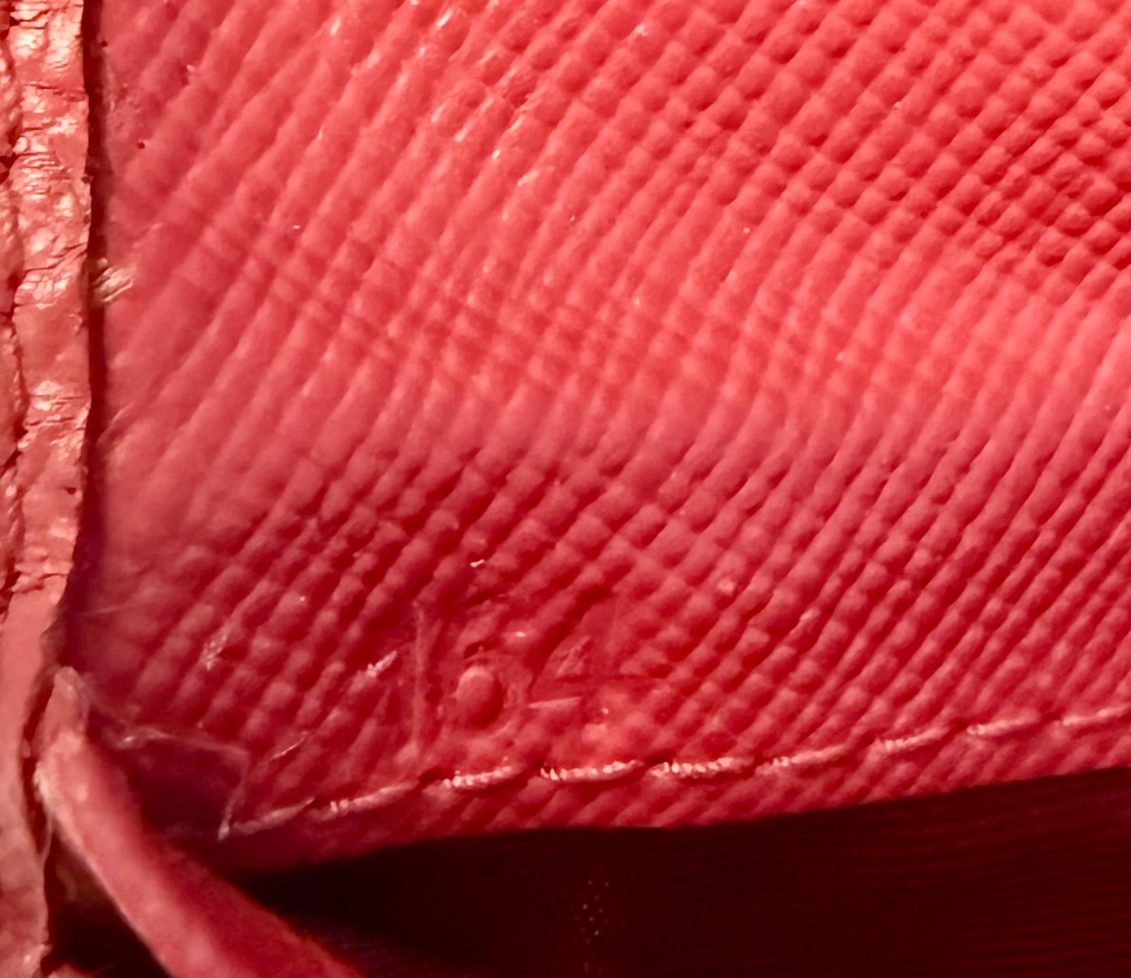 Prada Saffiano Metal Wallet in Peonia (Pink-Red)