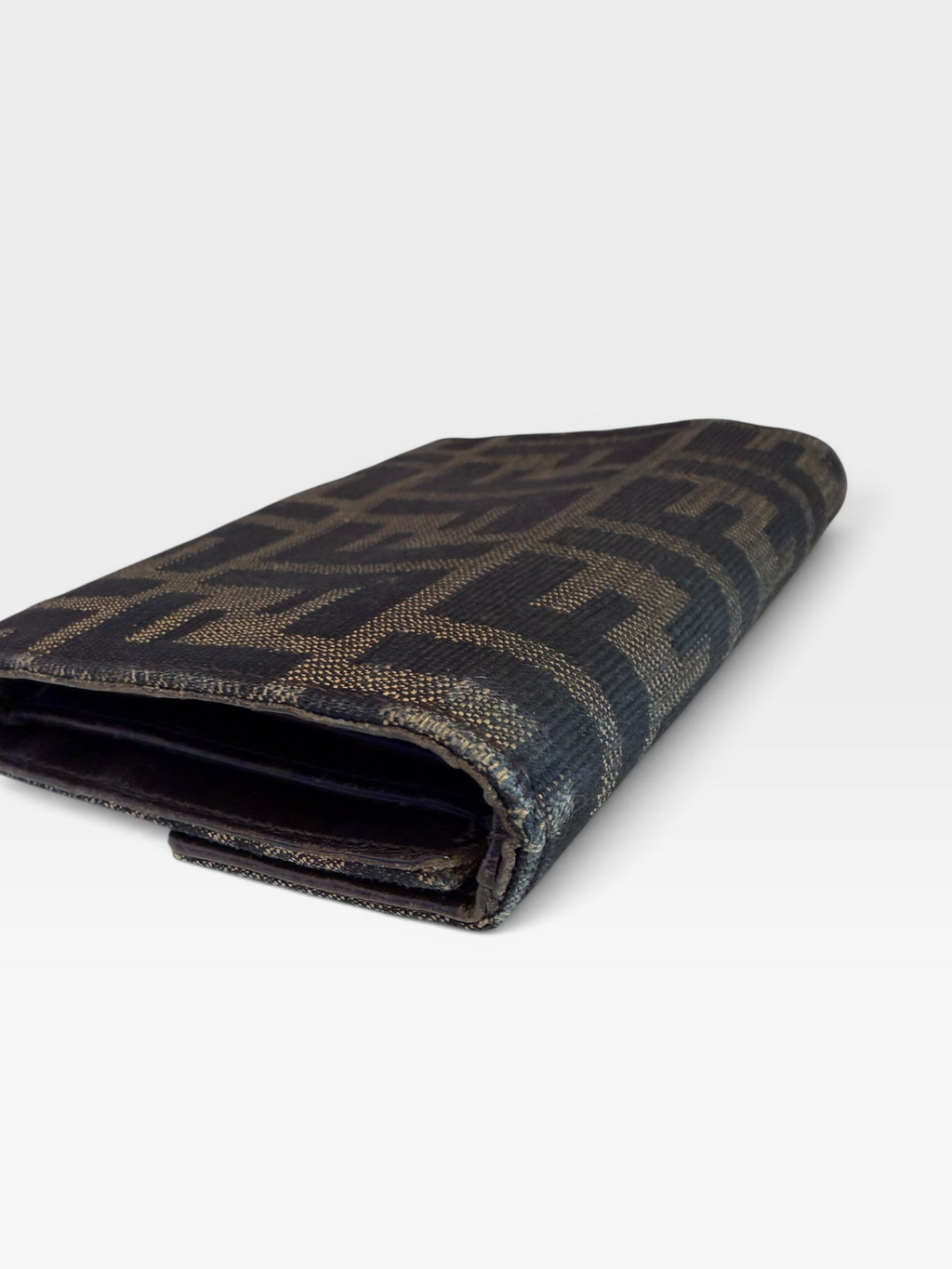 Fendi Brown Zucca Wallet with Box