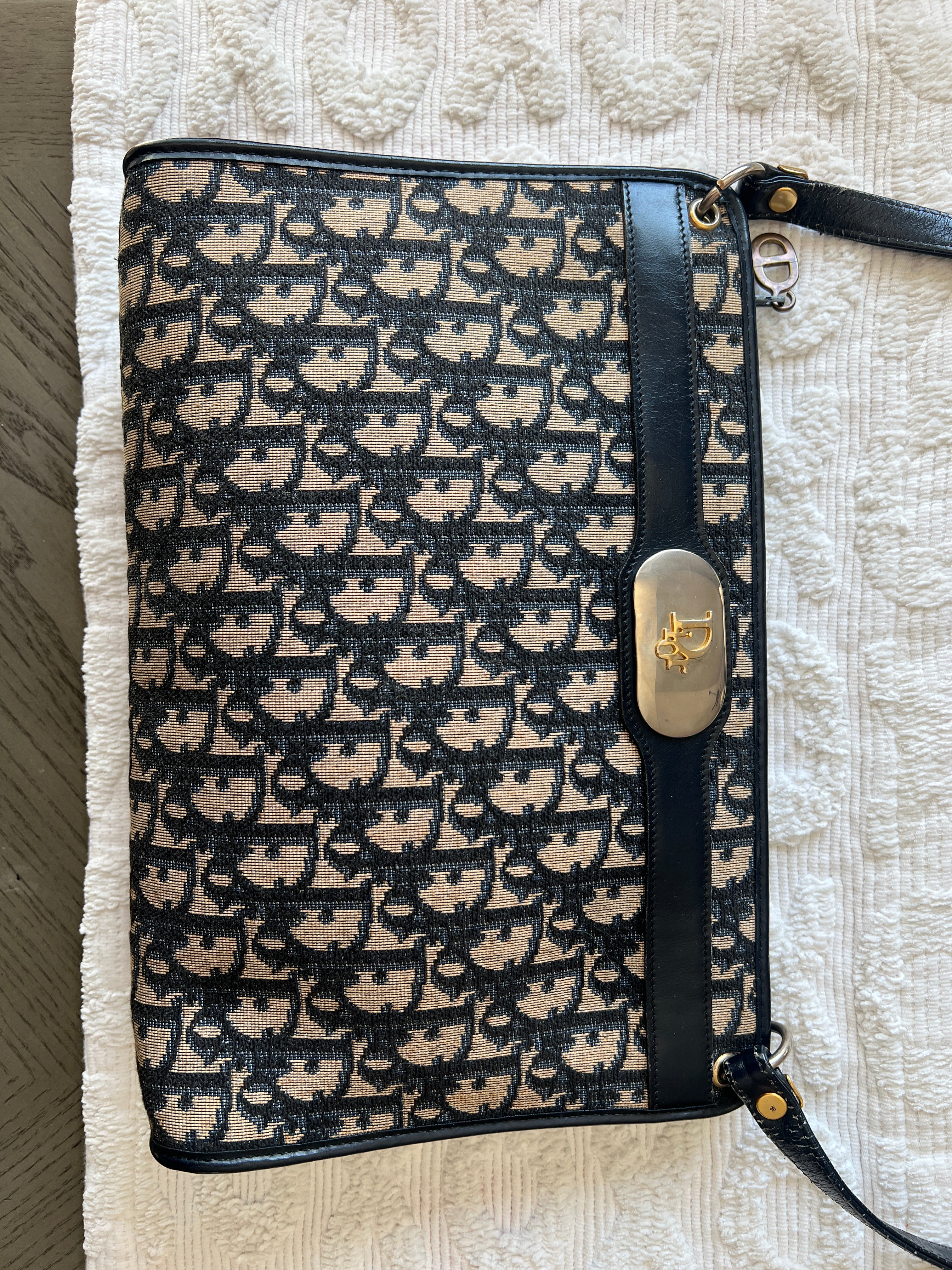 Christian Dior Trotter Canvas Shoulder Bag