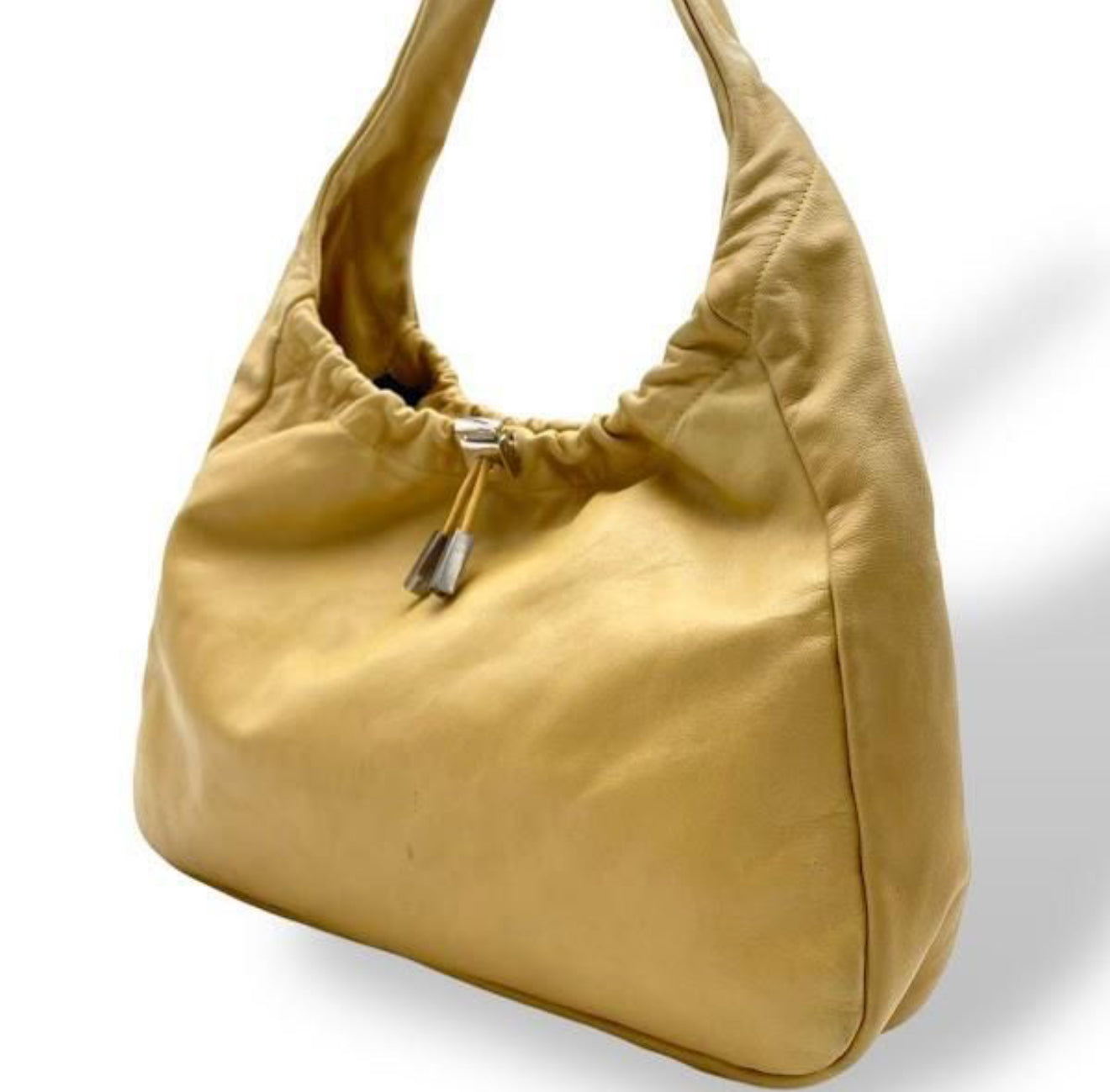 Ferragamo Yellow Leather Hobo Bag
