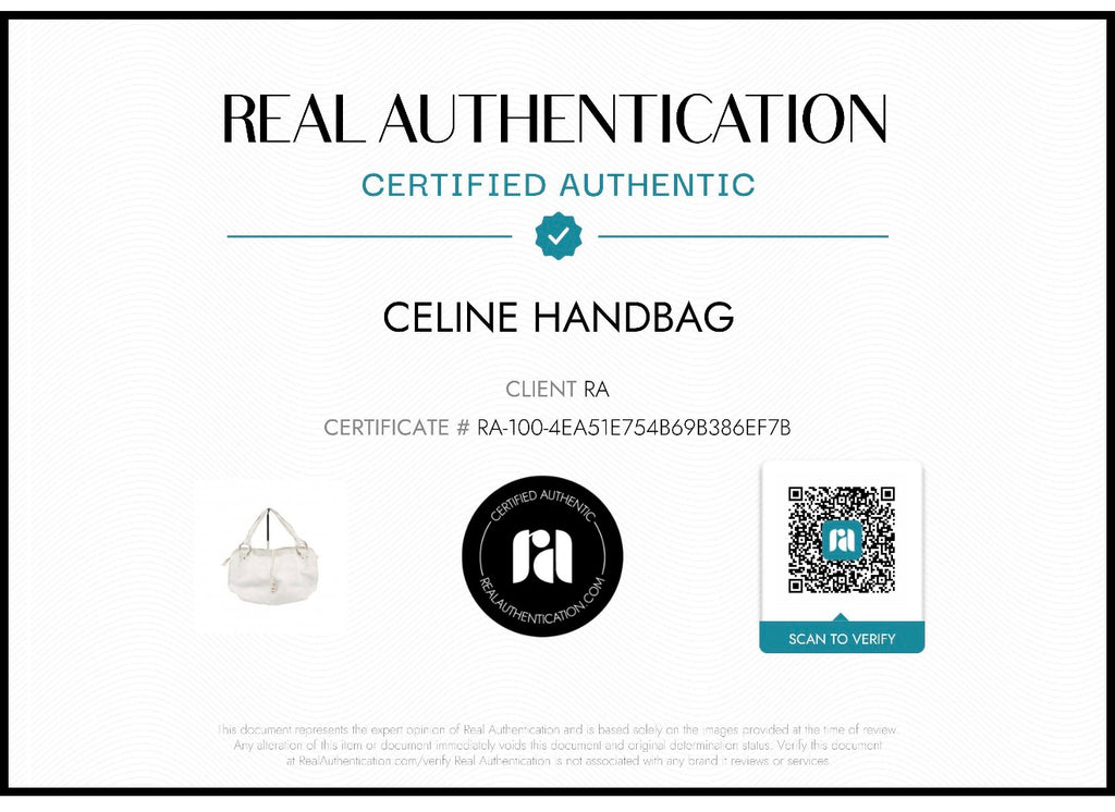 Celine Bittersweet Medium Leather Shoulder Bag – White