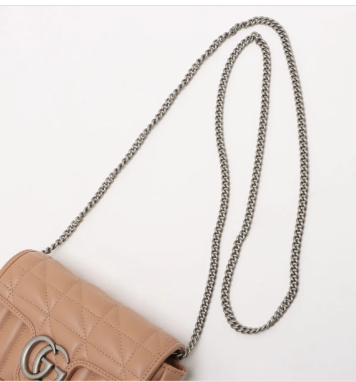 Gucci GG Marmont Mini Flap Bag – Nude/Tan Matelassé Leather