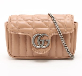 Gucci GG Marmont Mini Flap Bag – Nude/Tan Matelassé Leather