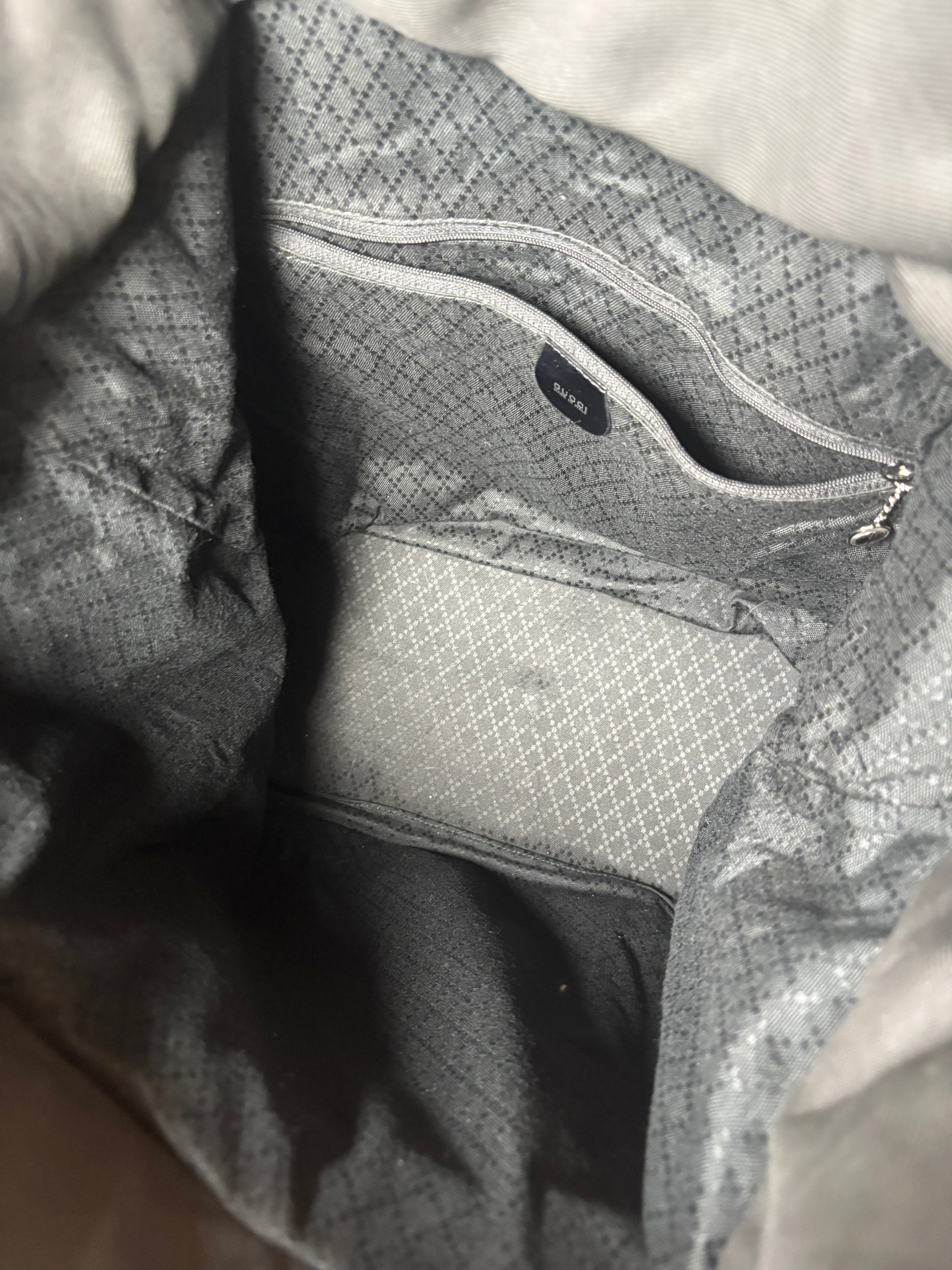 Gucci Black Nylon Bamboo Handle Tote Bag