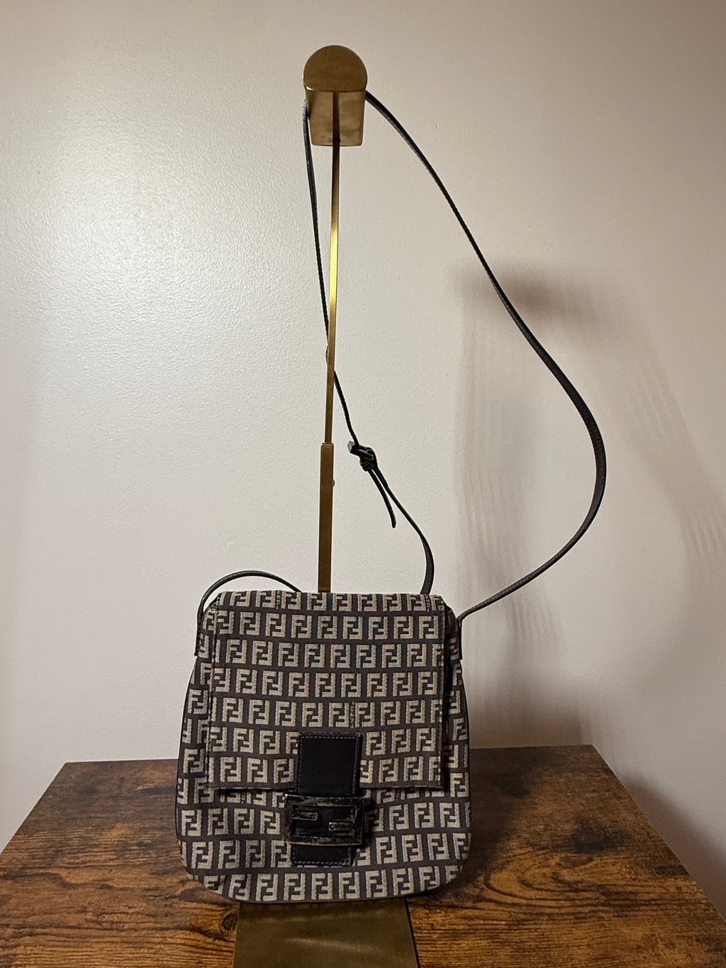 Fendi Zucca Canvas Flap Crossbody