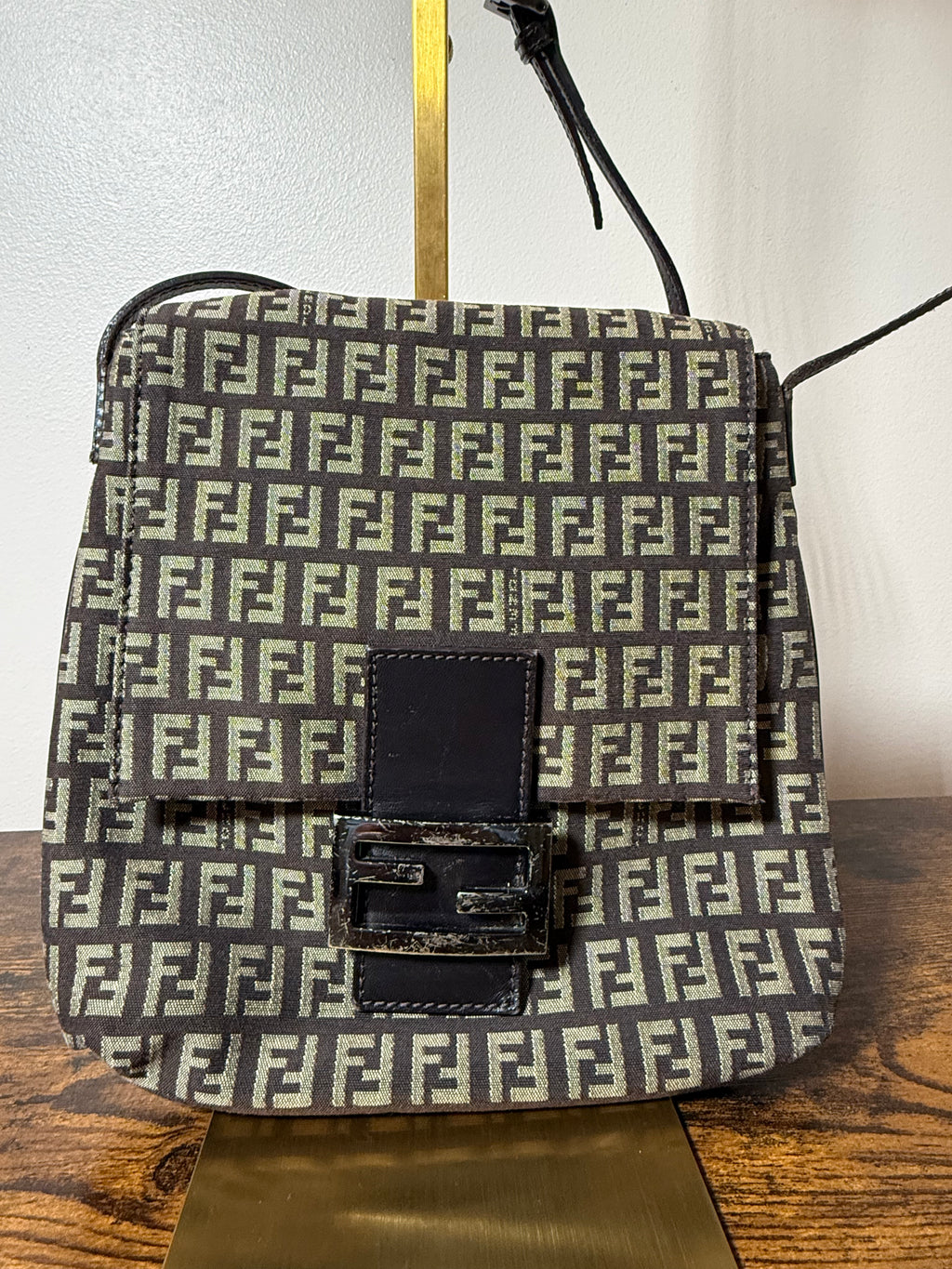 Fendi Zucca Canvas Flap Crossbody