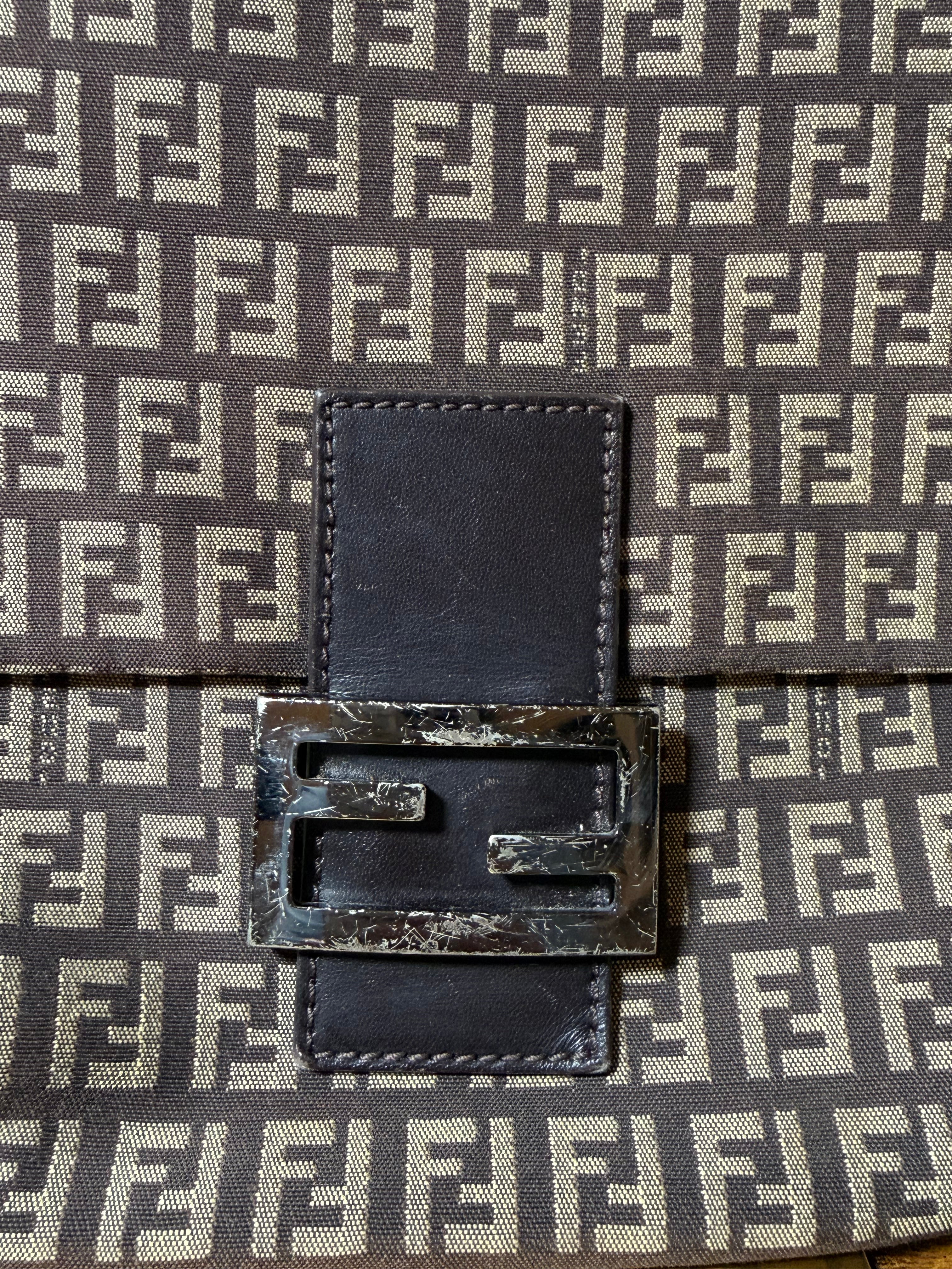 Fendi Zucca Canvas Flap Crossbody