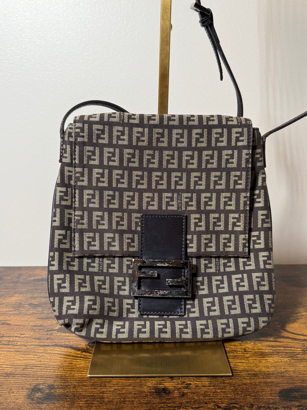 Fendi Zucca Canvas Flap Crossbody