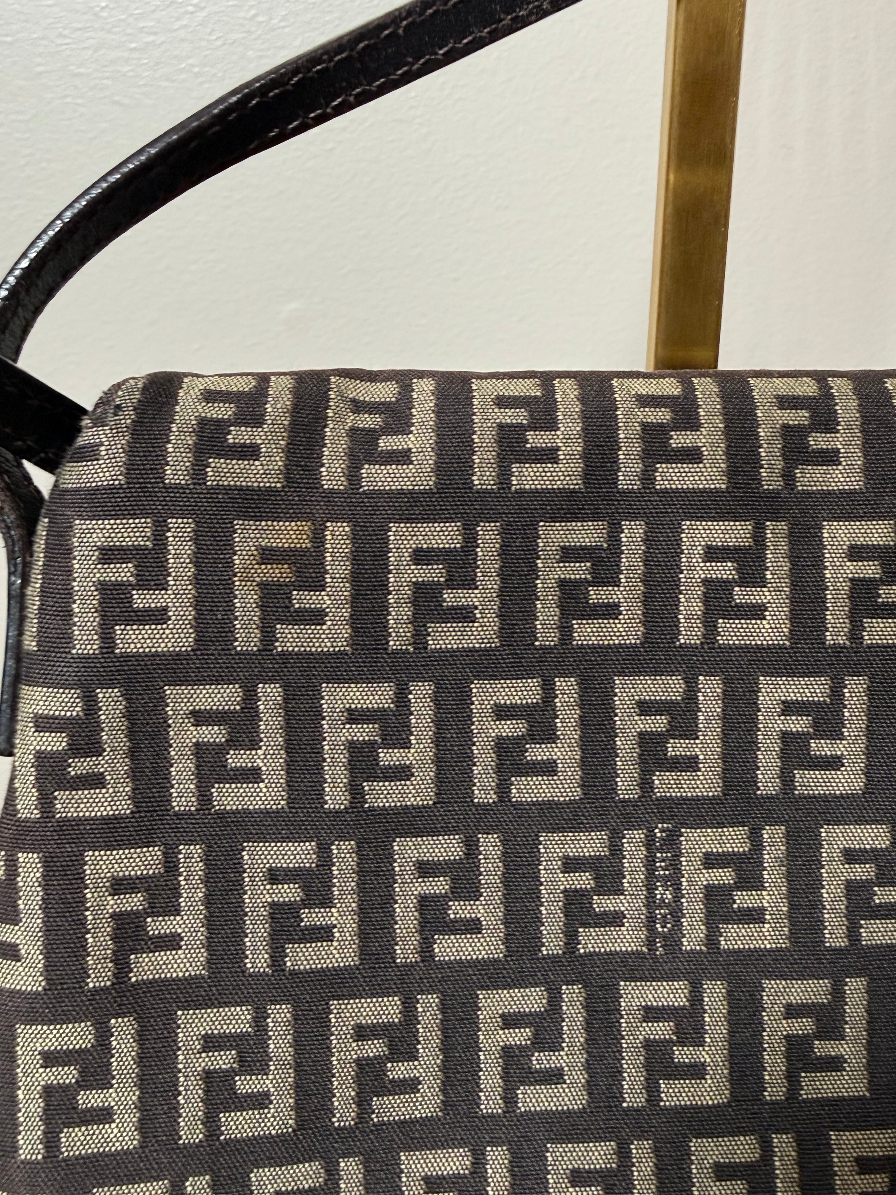 Fendi Zucca Canvas Flap Crossbody