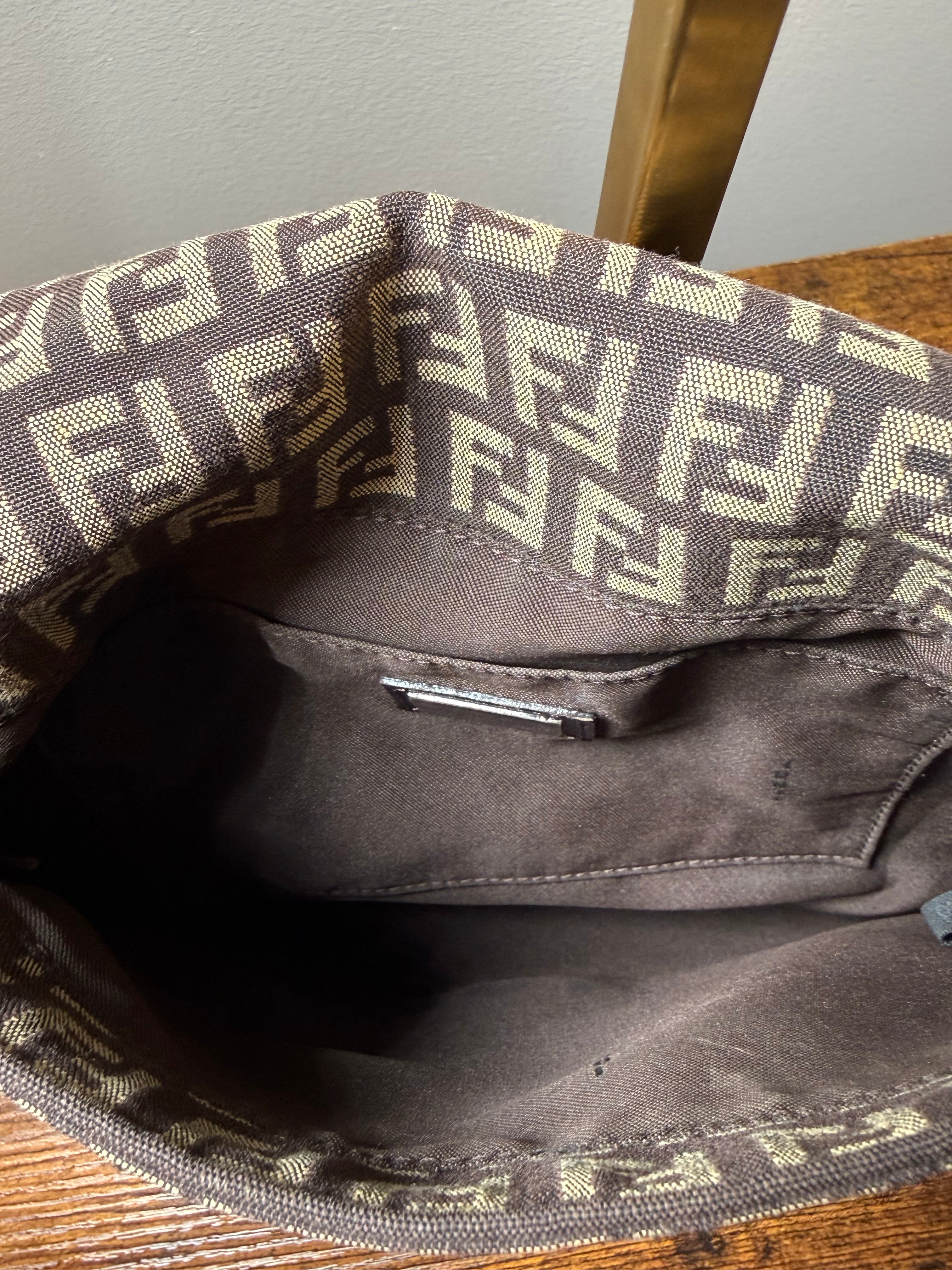 Fendi Zucca Canvas Flap Crossbody