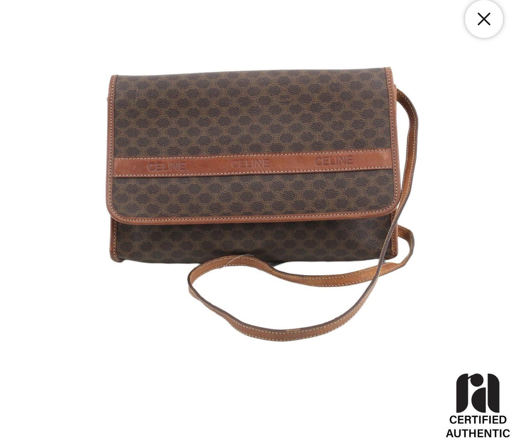 Celine Brown Macadam Crossbody bag