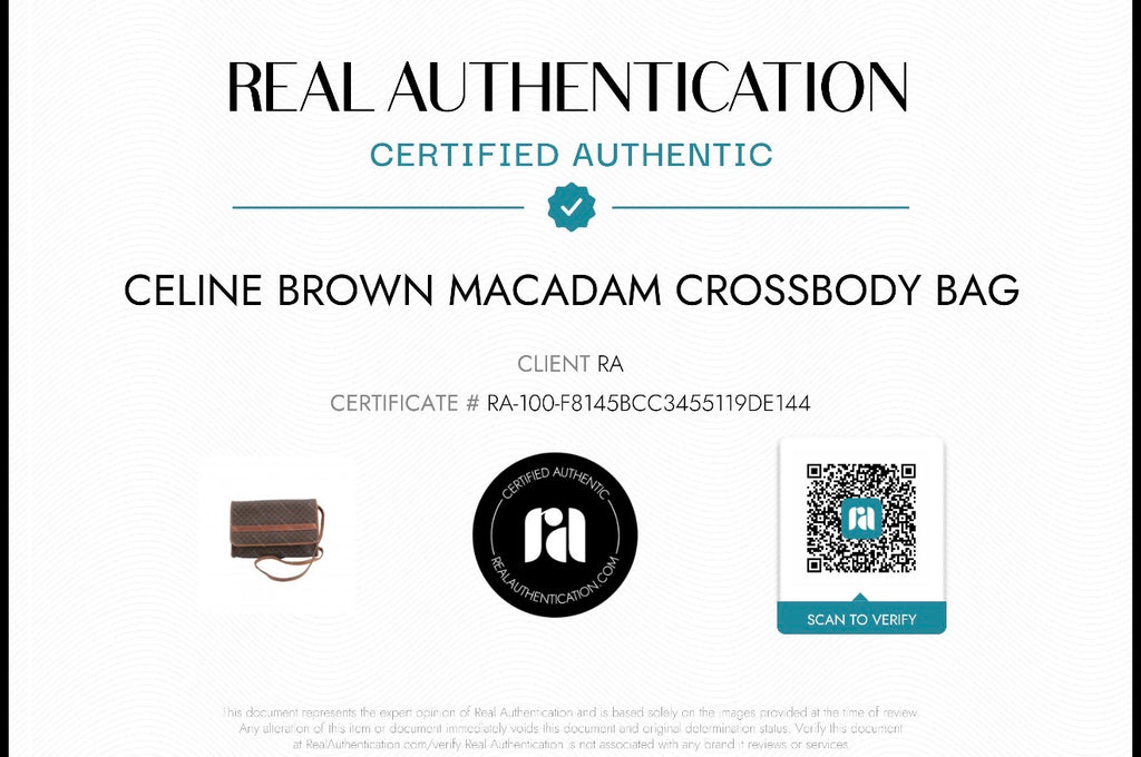 Celine Brown Macadam Crossbody bag