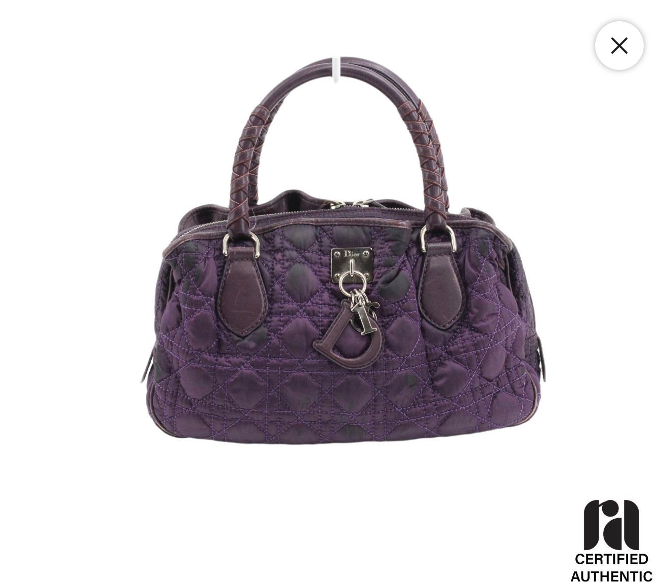 Christian Dior Cannage Purple Bag
