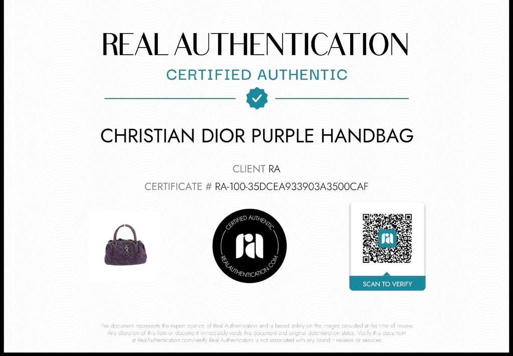 Christian Dior Cannage Purple Bag